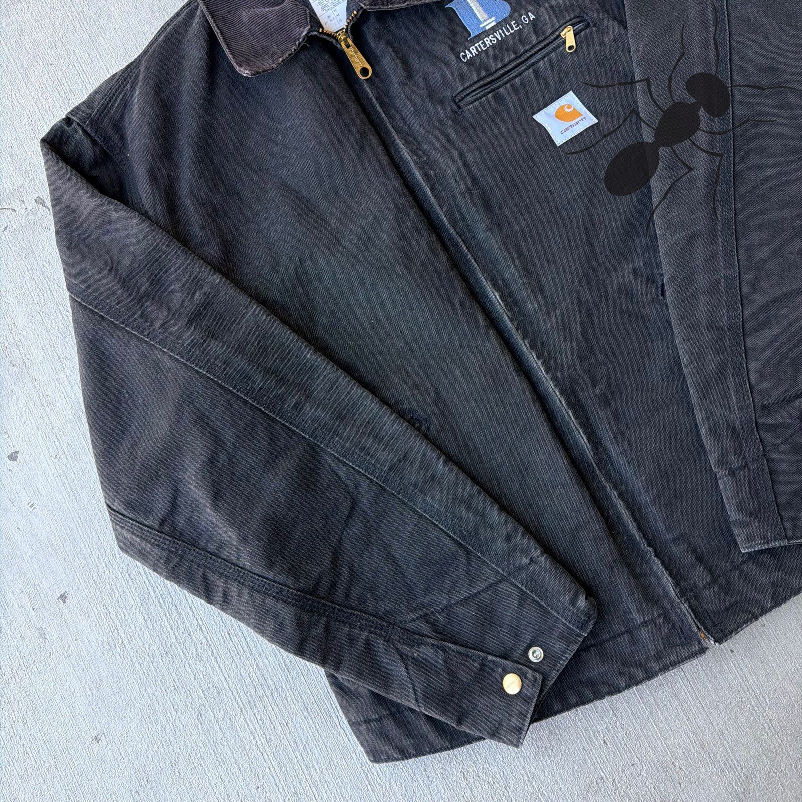 Carhartt × Vintage Vintage Carhartt J01 black Detroit work wear jacket Size US L / EU 52-54 / 3 - 2 Thumbnail