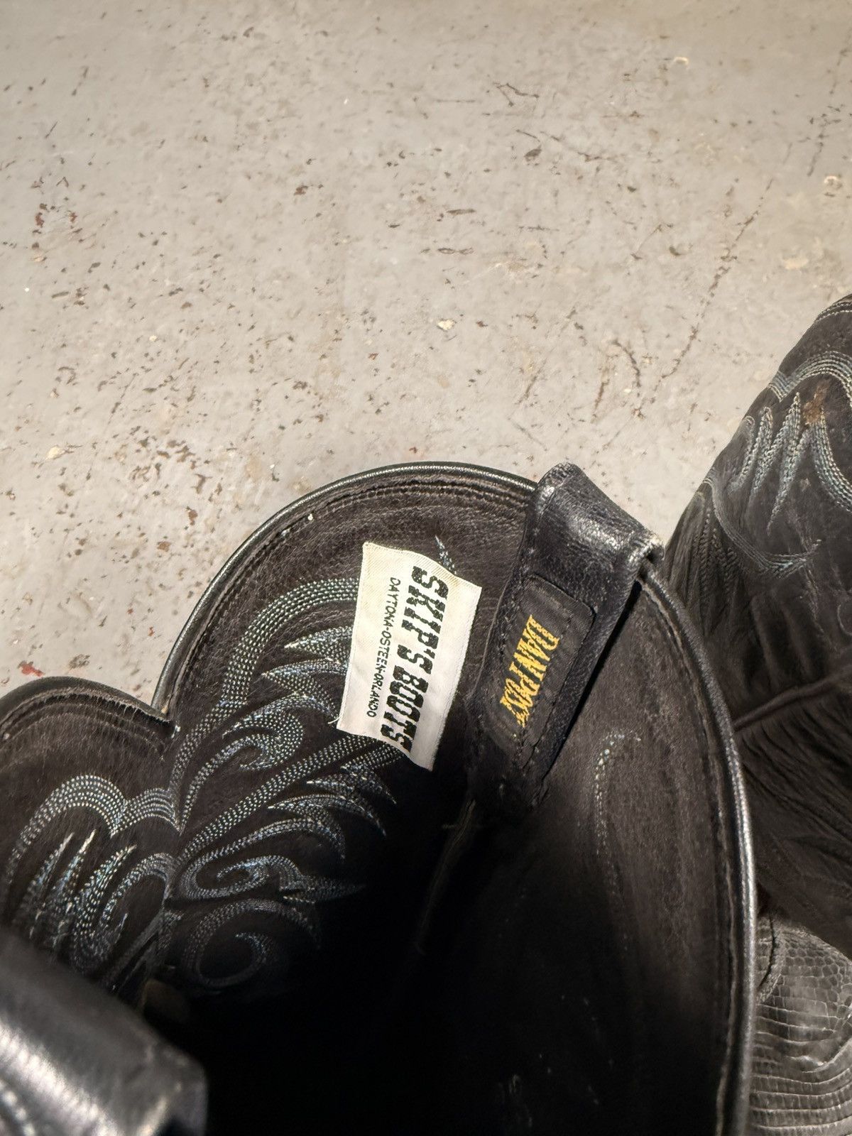 Dan Post 80s Vintage Dan Post Black Teju Lizard Skin Boots Size US 10 / EU 43 - 8 Thumbnail