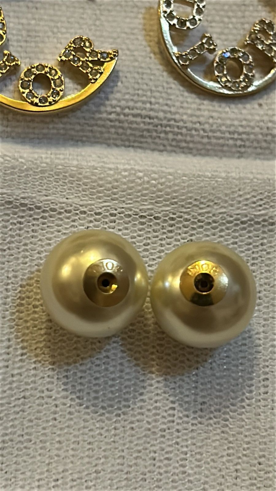 Dior Dior Tribales Earrings Gold-Finish Metal White Resin Pearl Size ONE SIZE - 8 Thumbnail