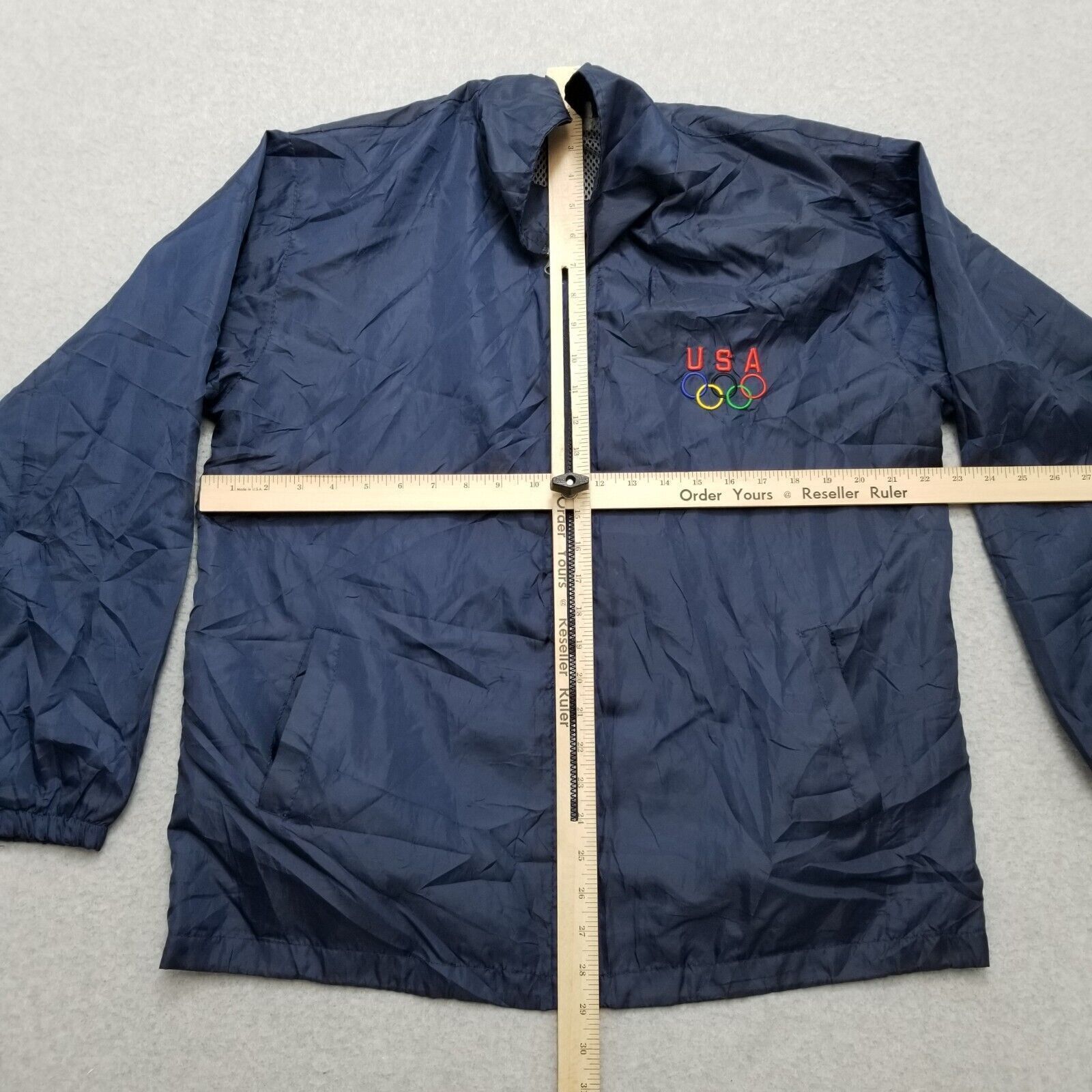 Other USA Olympics Jacket Mens Nylon Windbreaker Full Zip Pockets Size US L / EU 52-54 / 3 - 8 Thumbnail