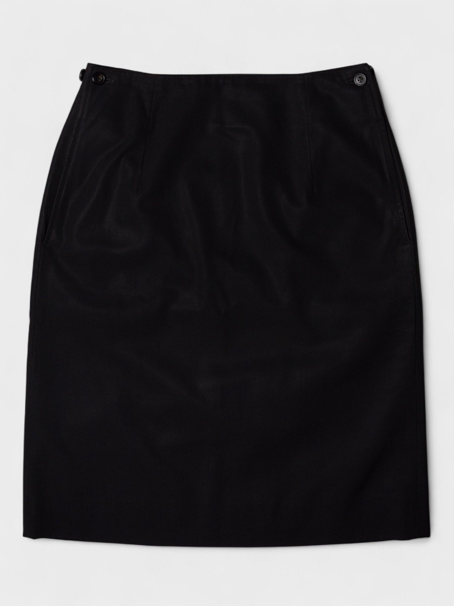 Yohji Yamamoto Yohji Yamamoto 80's / 90's wool skirt with side buttons Size 29" - 2 Thumbnail