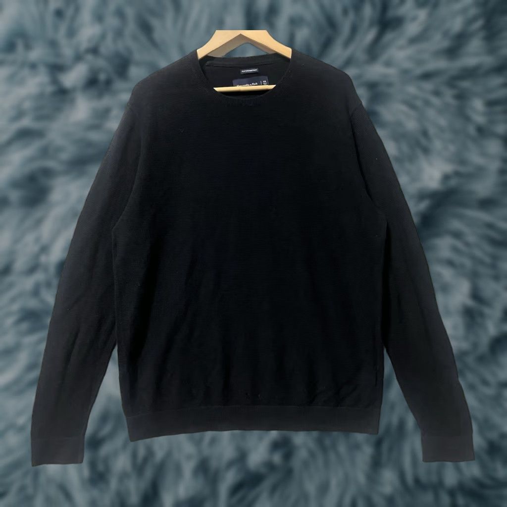 Abercrombie & Fitch Abercrombie & Fitch Sweater Men 2XL Crew Neck Black Pima Cotton Ribbed Knit Pullover Long Sleeve Size US XXL / EU 58 / 5 - 1 Thumbnail