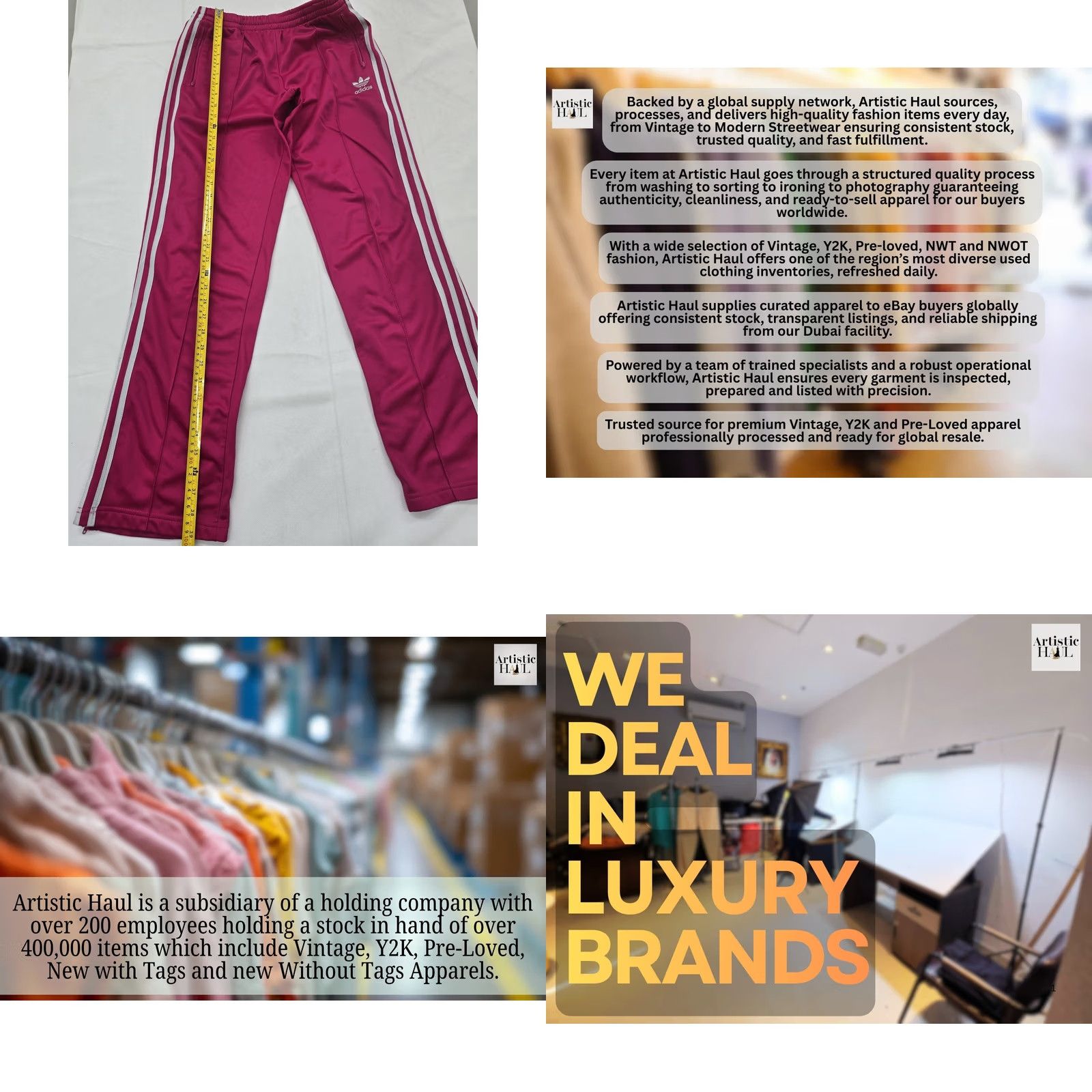 Adidas Adidas Track Pants Unisex Magenta Striped Loose Fit Drawcord Pants Size 32" / US 10 / IT 46 - 8 Thumbnail