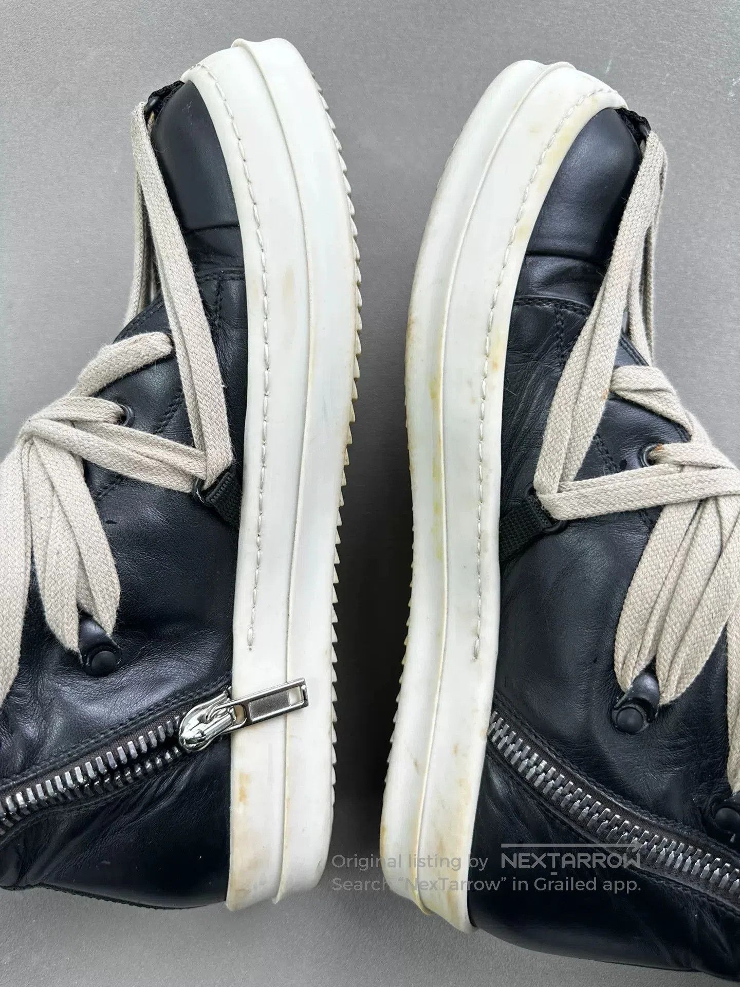 Rick Owens Rick Owens High-Top Sneakers with Laces. Size US 8 / EU 41 - 3 Thumbnail