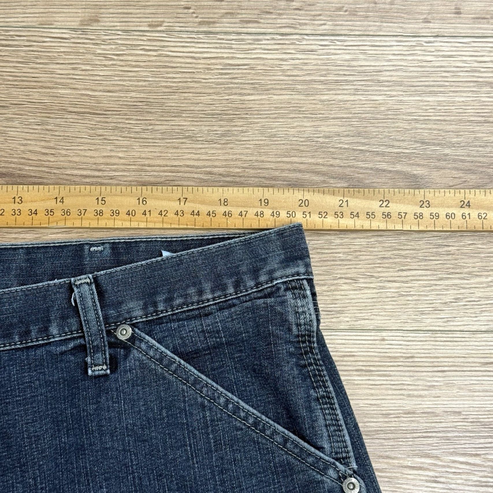 Wrangler VINTAGE Wrangler Jeans Men’s 40x32 Blue Denim Straight 94 LSWQW Grunge Distressed Pockets Baggy 94LSWQW Size US 40 / EU 56 - 4 Thumbnail