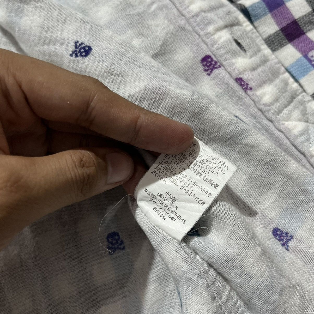 Beams Plus 2000s Beams Heart Skull Punk Logo Aop Plaid Shirt Button Up Size US S / EU 44-46 / 1 - 18 Thumbnail