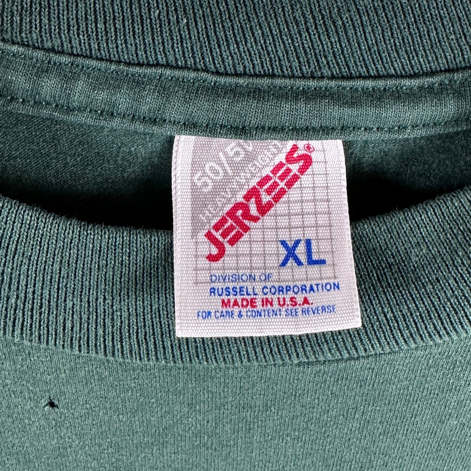 Jerzees Vintage 90s Forest Green Blank Tee Size US XL / EU 56 / 4 - 6 Thumbnail