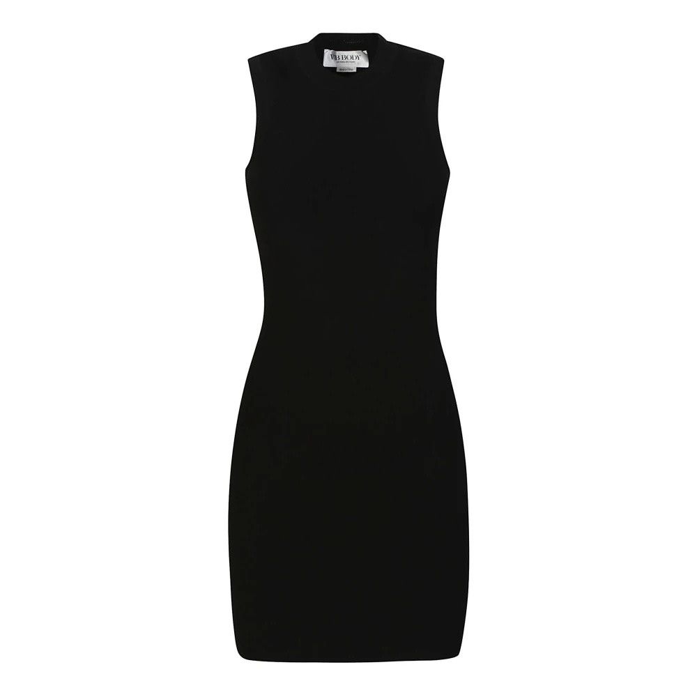 o1mle0525 VB Body Fitted Mini Dress in Black