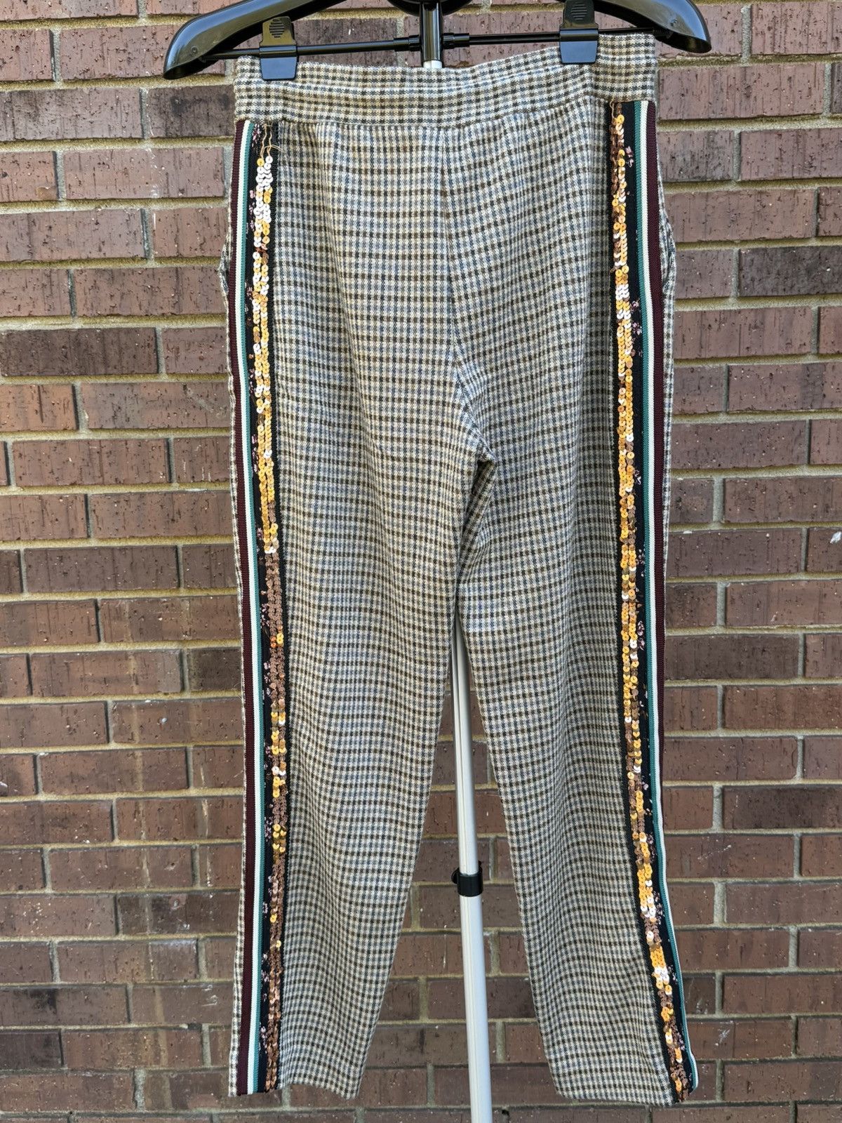 Anthropologie Anthropologie Maeve Tapered Trousers Pants XS Houndstooth Size 30" / US 8 / IT 44 - 8 Thumbnail