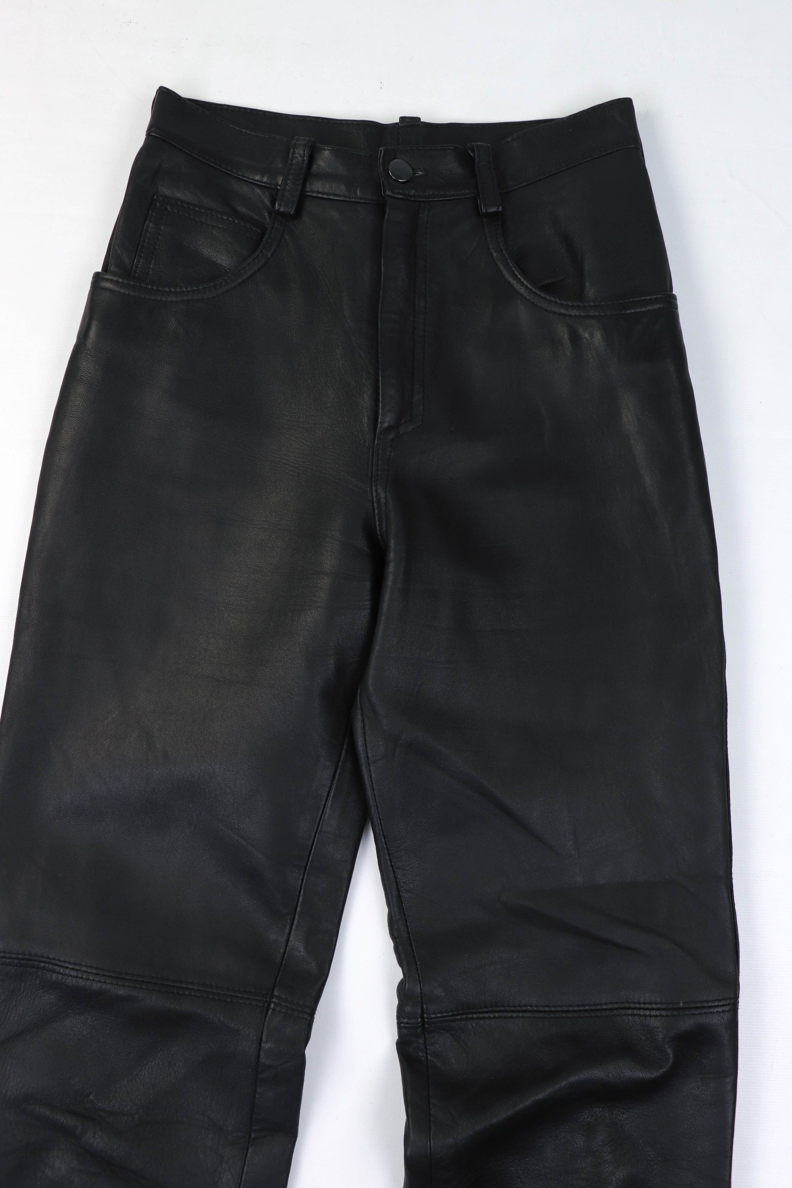 Genuine Leather Vintage Made in Spain Peleteria Galante Soft Leather Pants Size 28" / US 6 / IT 42 - 3 Thumbnail