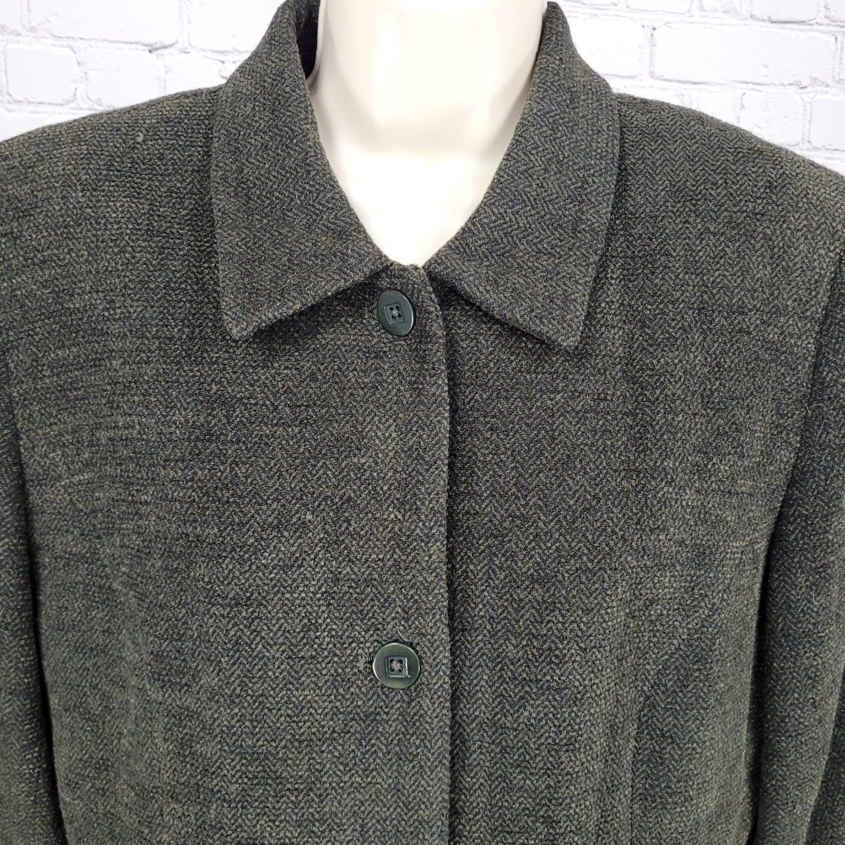 Vintage VINTAGE Field Manor Modern Classics Green Wool Blend Buttoned Jacket USA Made Size 14 Size XL / US 12-14 / IT 48-50 - 7 Thumbnail