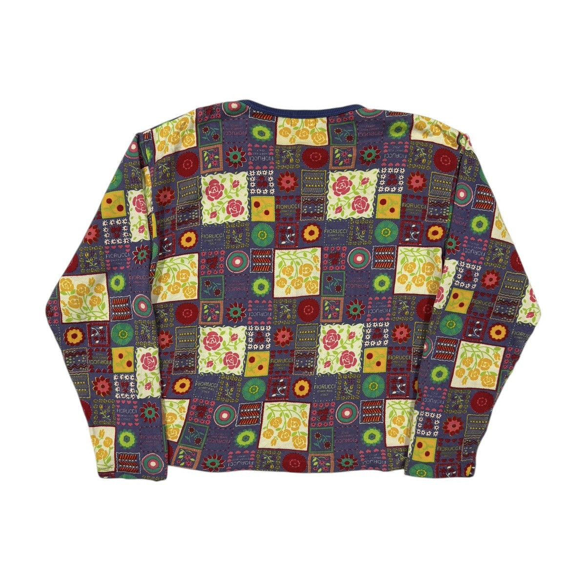Fiorucci Vtg🔥Fiorucci Flower Patchwork Pearl Snap Button Cardigan#21 Size XXS / US 00 / IT 34 - 2 Thumbnail