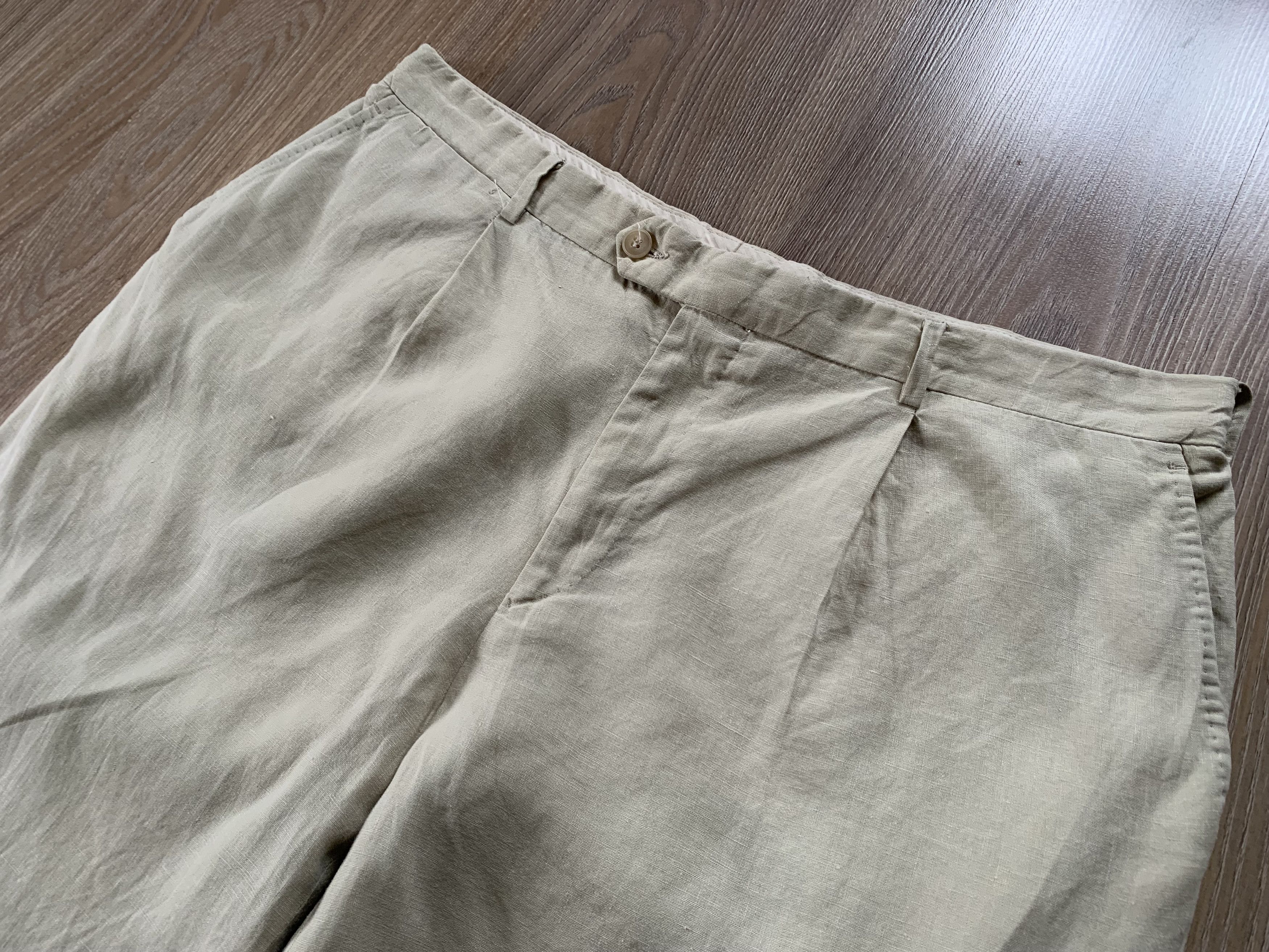 Luigi Bianchi × Vintage Luigi Bianchi Mantova Vintage Linen Casual Pants Size US 38 / EU 54 - 4 Thumbnail
