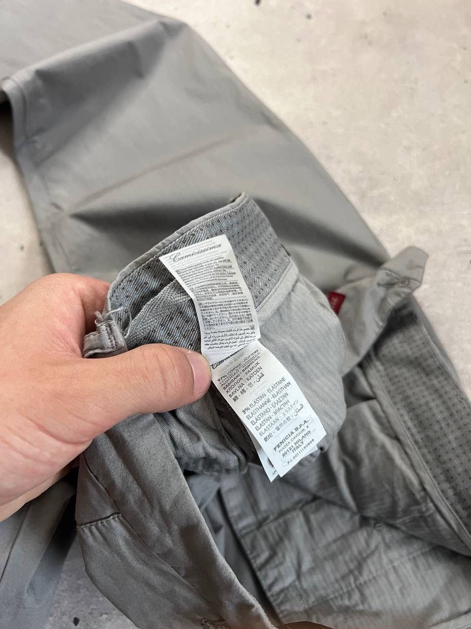 Other Camicissima Milano Gray / Silver Men’s Cotton Classic Pants Size US 34 / EU 50 - 6 Thumbnail