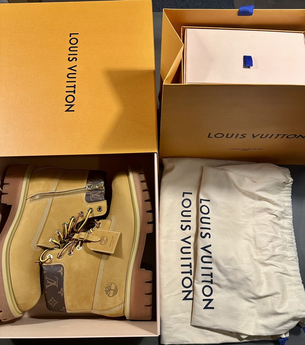 Louis Vuitton × Timberland LV x Timberland Ankle Boot Size US 12 / EU 45 - 3 Thumbnail