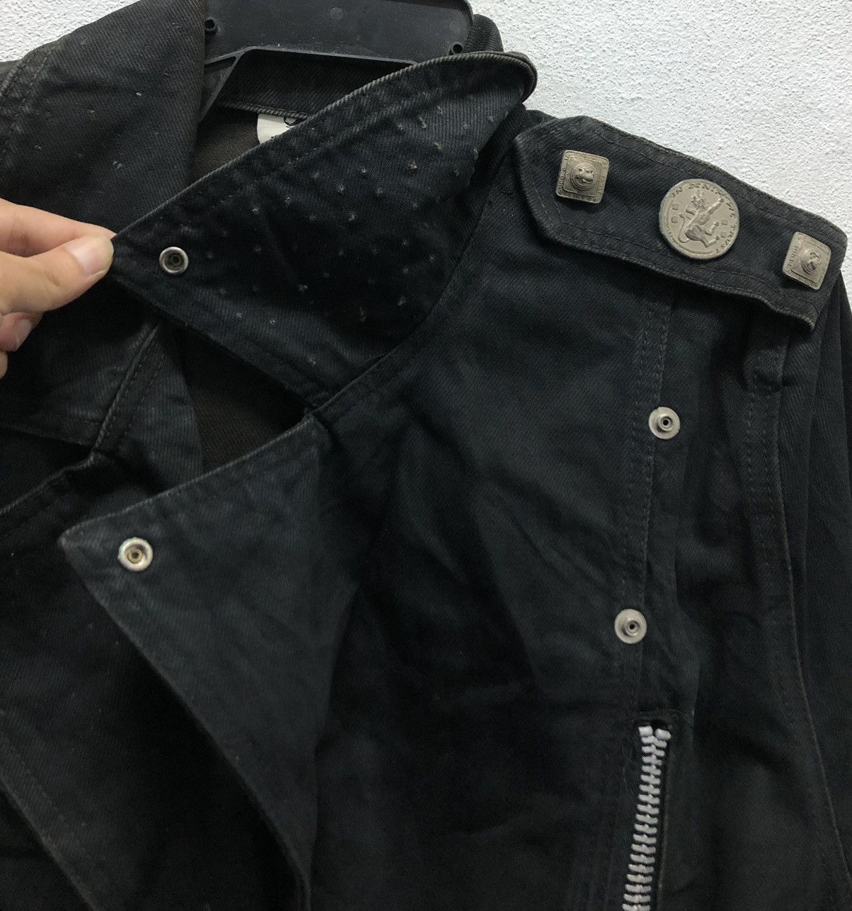 Other Vintage Parasuco Black Denim Moto Jacket - Made in Canada M Size M / US 6-8 / IT 42-44 - 5 Thumbnail