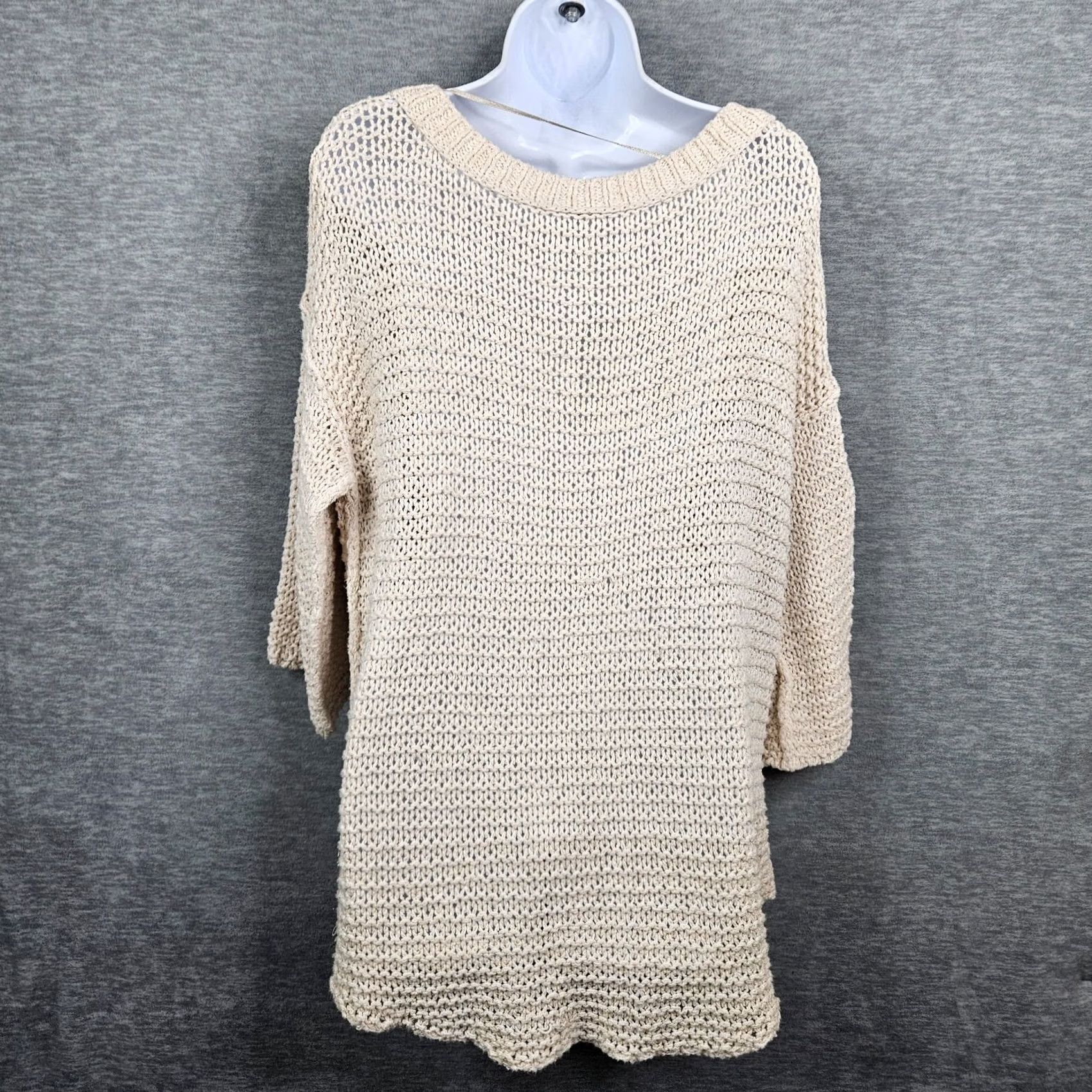 Free People Free People Park Slope Chunky Knit Elbow Sleeve Sweater Size M Ivory Knit Cardigan Women Regular Size M / US 6-8 / IT 42-44 - 2 Thumbnail