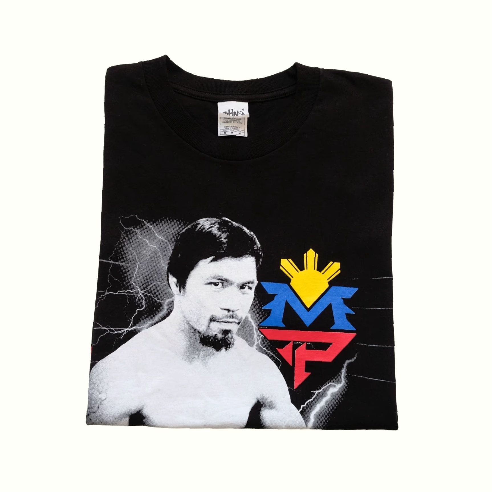 Vintage MANNY PACQUIAO BOXING VTG Y2K NEW NWOT 2015 VEGAS GRAPHIC SHAKA T SHIRT M Black Mens Short Sleeve Crew Neck 19" Pit to Pit 30" Length Size US M / EU 48-50 / 2 - 2 Thumbnail