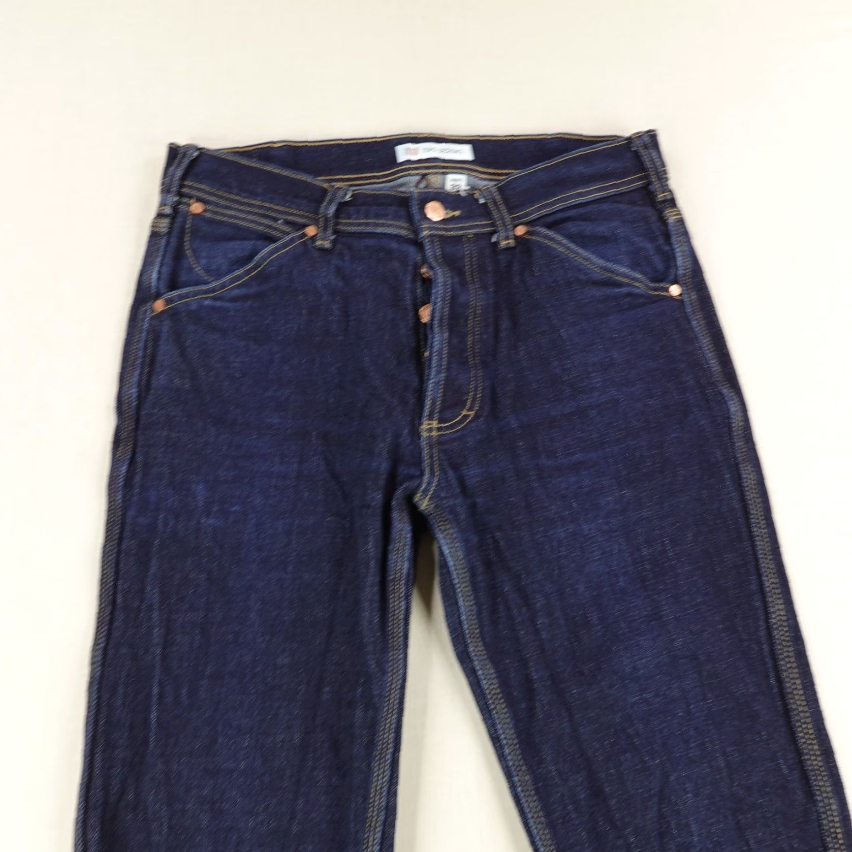 Topo Designs VINTAGE Topo Designs Jeans Mens Regular Fit 32 Blue Denim Straight Leg Slim Stretch Dark Size US 31 - 2 Thumbnail