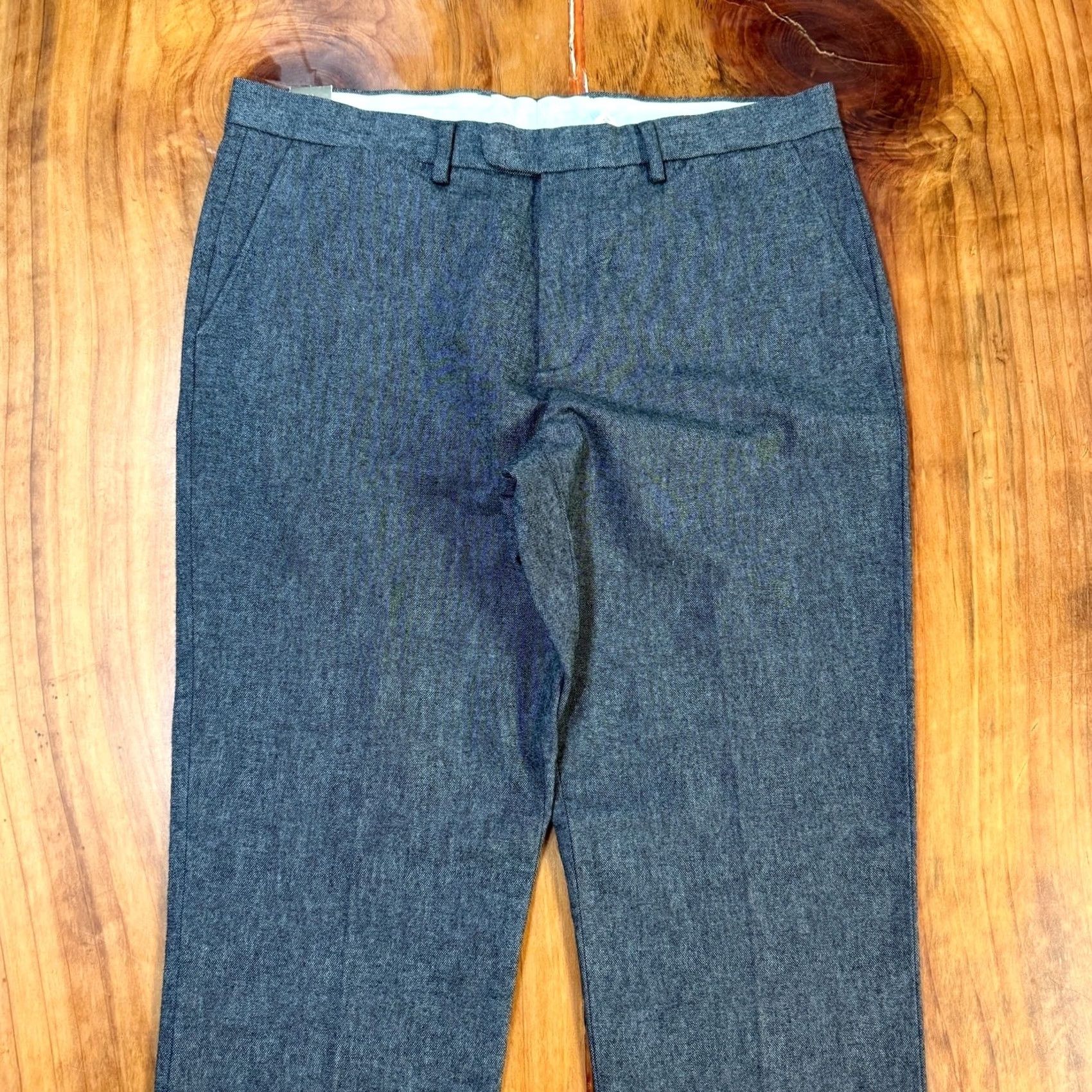 J.Crew J. Crew Pants 34 x 32 Cotton Bowery Slim Straight Flat Front Casual Dress Mens Gray Size US 32 / EU 48 - 3 Thumbnail
