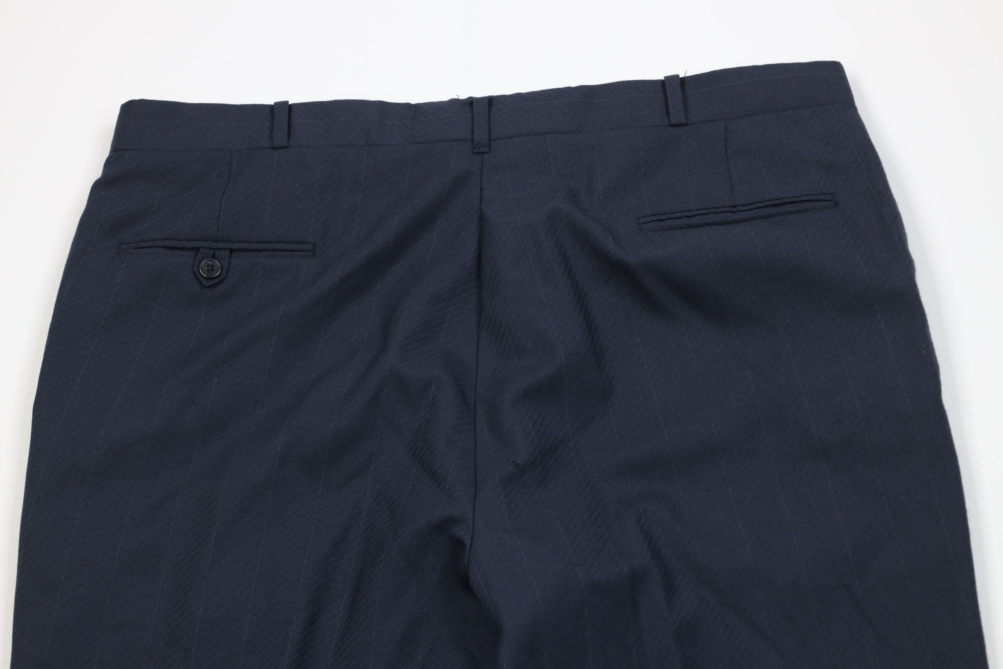 Vintage Vintage 70s Streetwear Knit Flared Wide Leg Chino Pants Blue Size US 40 / EU 56 - 9 Thumbnail