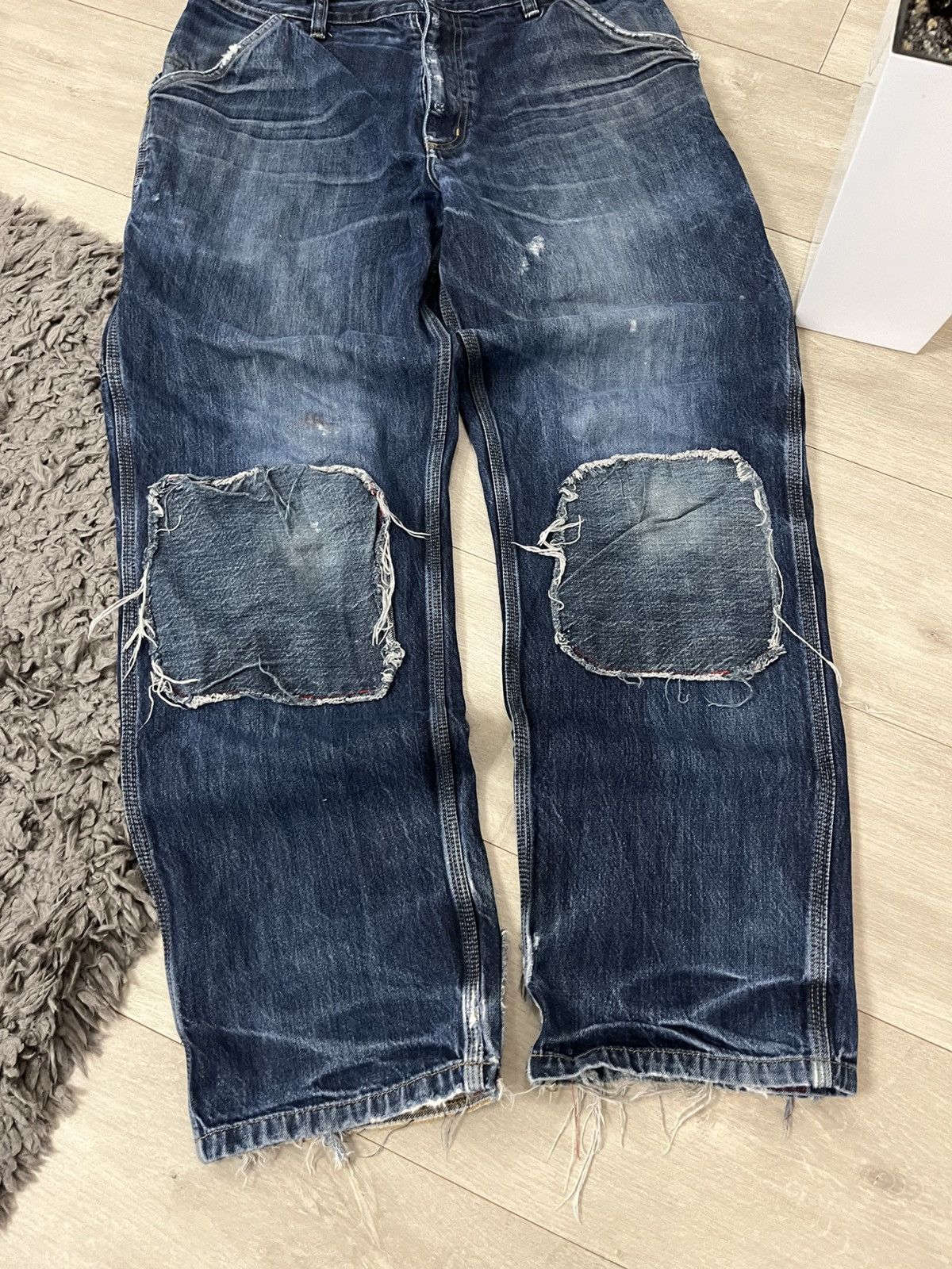 Carhartt 🔥90's Carhartt Double Knee Faded Y2k Carpenters Work Jeans Size US 32 / EU 48 - 13 Thumbnail