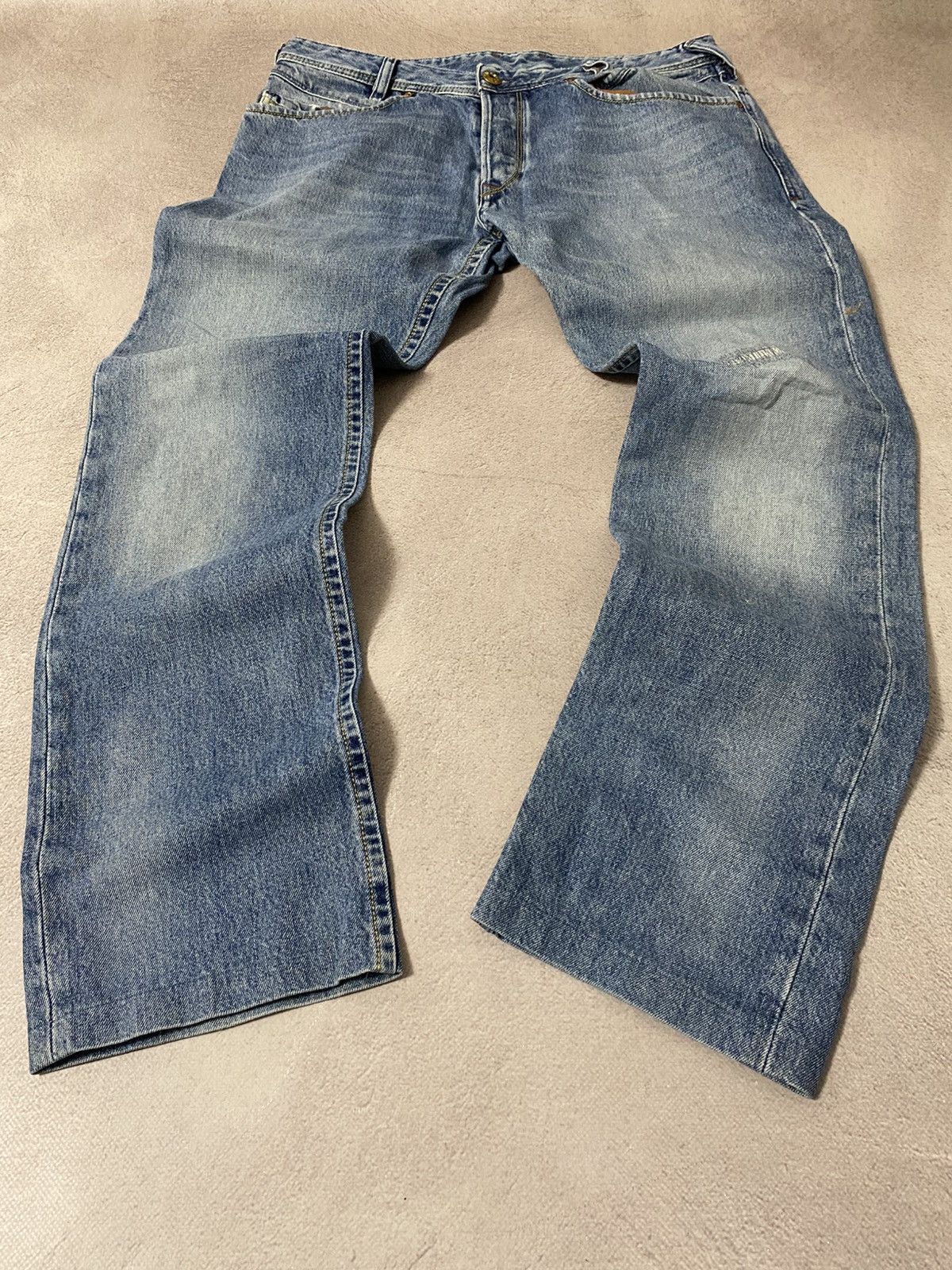 Diesel Diesel Faded blue Baggy avant garde denim y2k jeans pants Size US 32 / EU 48 - 1 Thumbnail