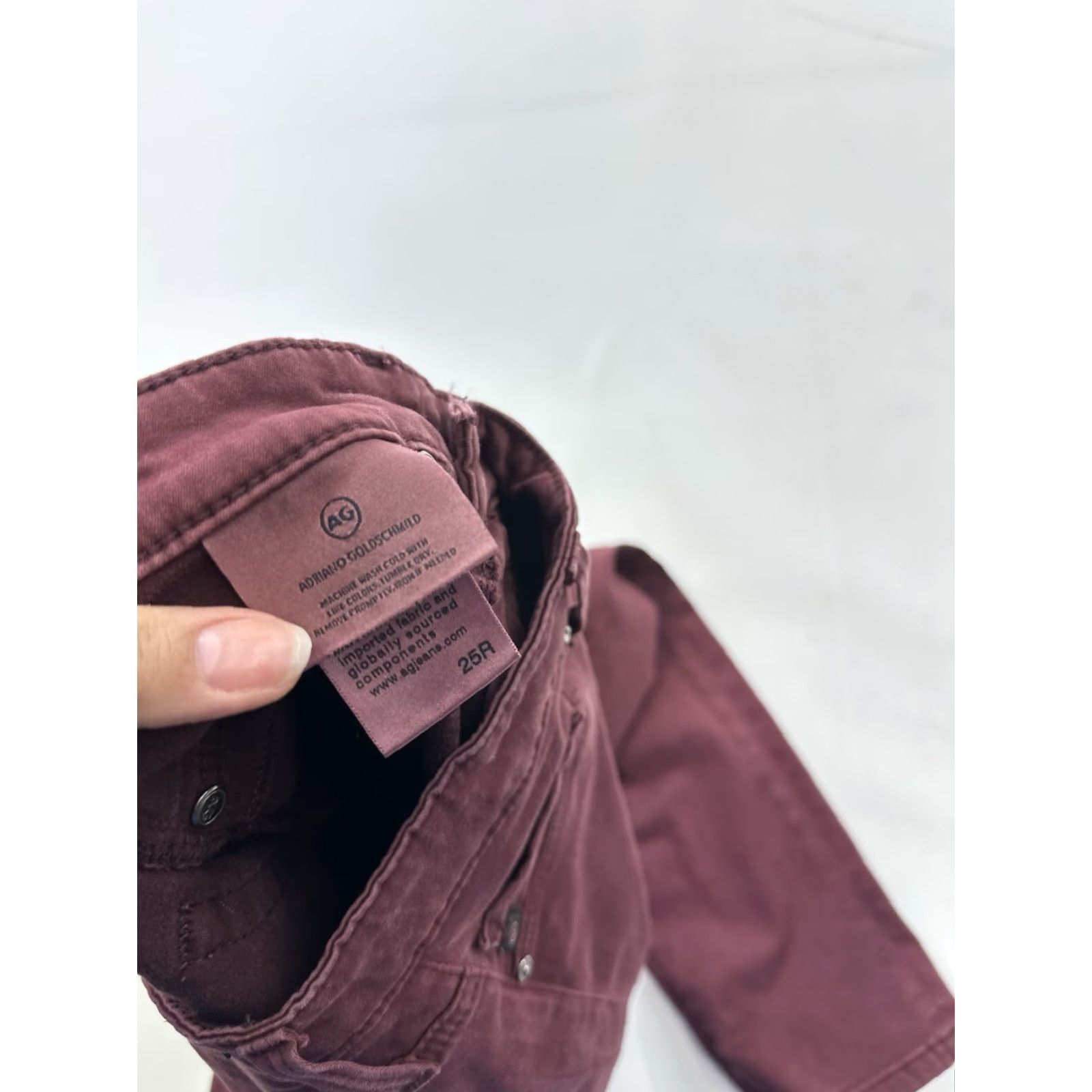 Anthropologie VINTAGE AG Adriano Goldschmied Jeans Womens 25 Red The Abby Ankle Anthropologie Skinny Mens? Size 42" / US 20 - 5 Thumbnail