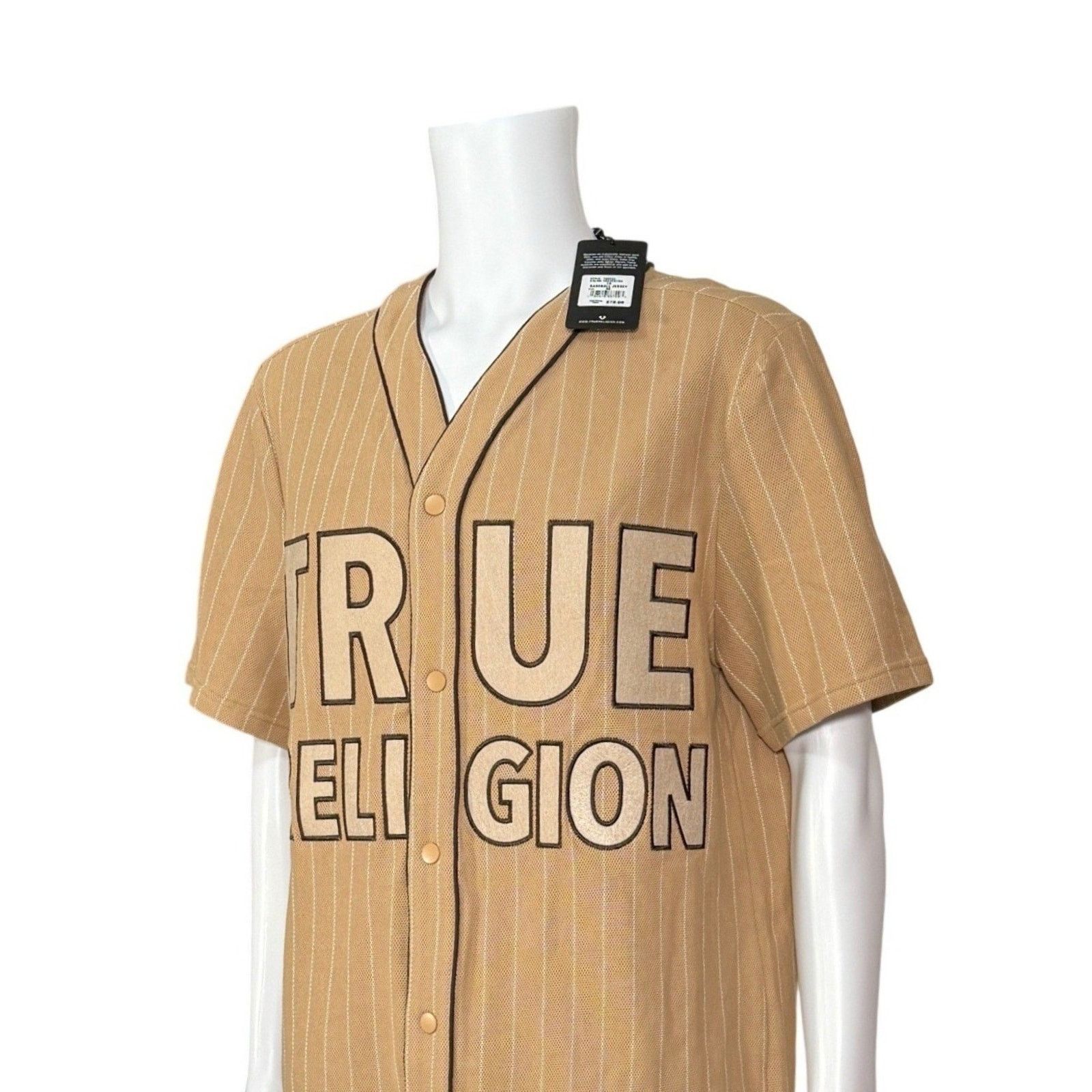 True Religion True Religion Mens Baseball Jersey Short Sleeve Button Up M Size US M / EU 48-50 / 2 - 6 Thumbnail