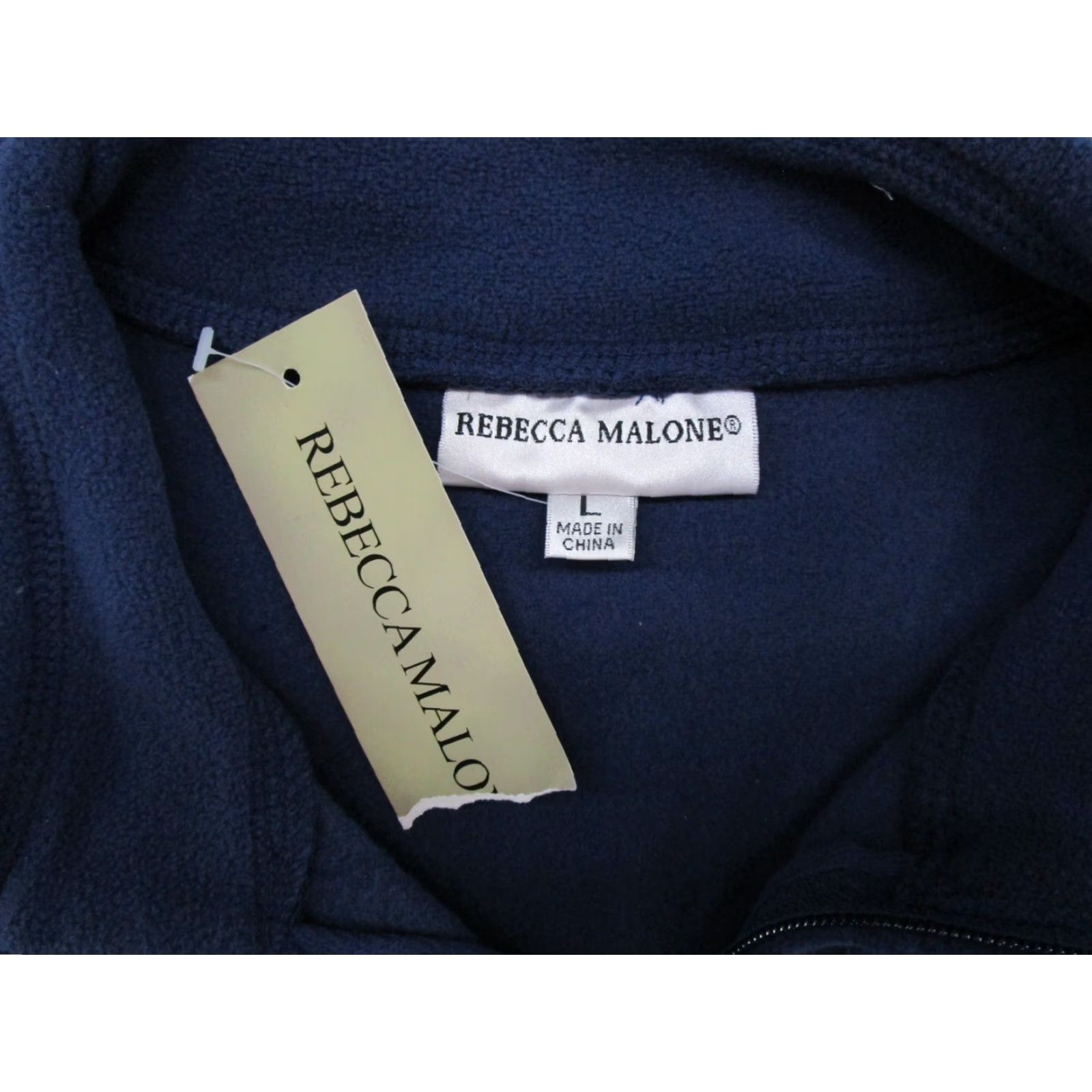 Vintage Rebecca Malone Vest Women L Blue Fleece Full Zip Embroidered Bird NEW Size L / US 10 / IT 46 - 2 Thumbnail