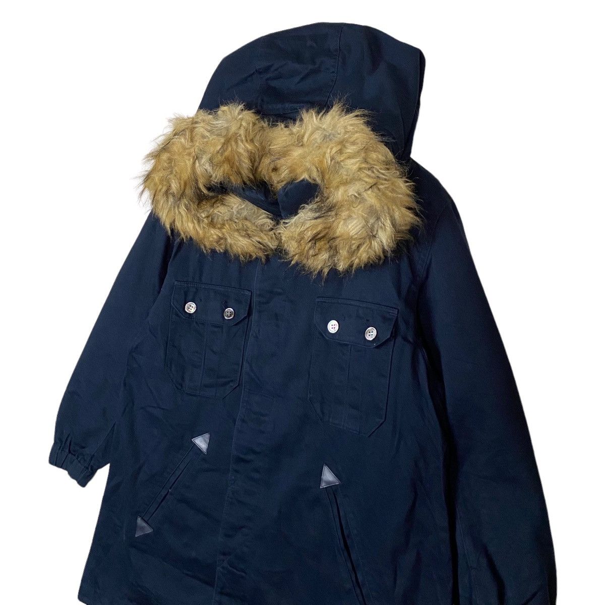 mercibeaucoup Vintage Mercibeaucoup Snap Button Openable Inner Fur Hoodie Size L / US 10 / IT 46 - 10 Thumbnail