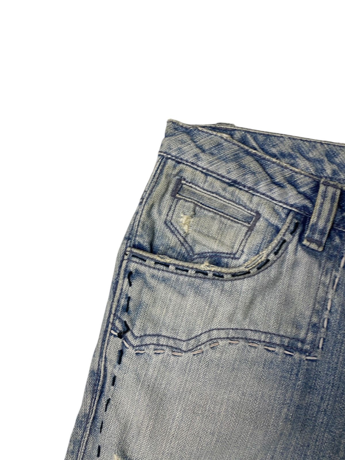 If Six Was Nine × Japanese Brand × Tornado Mart 2000's ' No Id ' Japanese Flared Boro Jeans Size US 29 - 11 Thumbnail