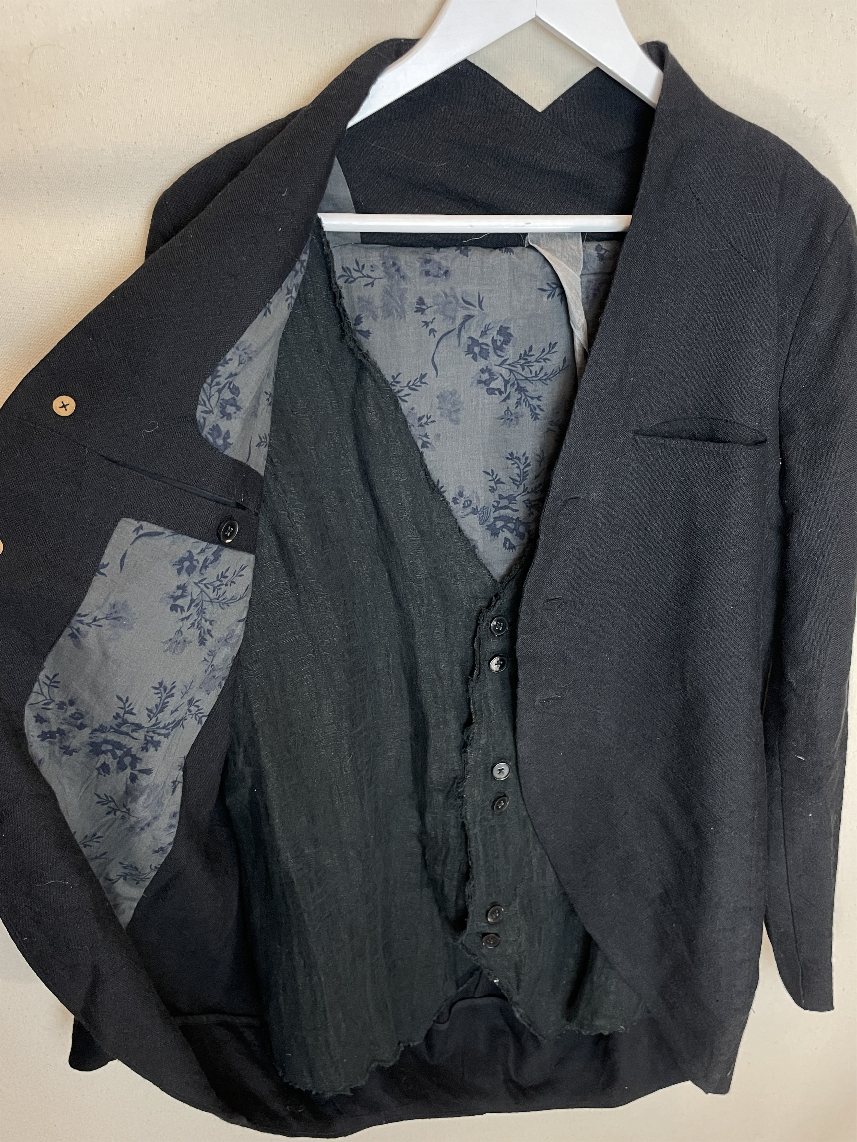 Aleksandr Manamis Layered Tailcoat with Vest, Wool and Linen Size M / US 6-8 / IT 42-44 - 3 Thumbnail