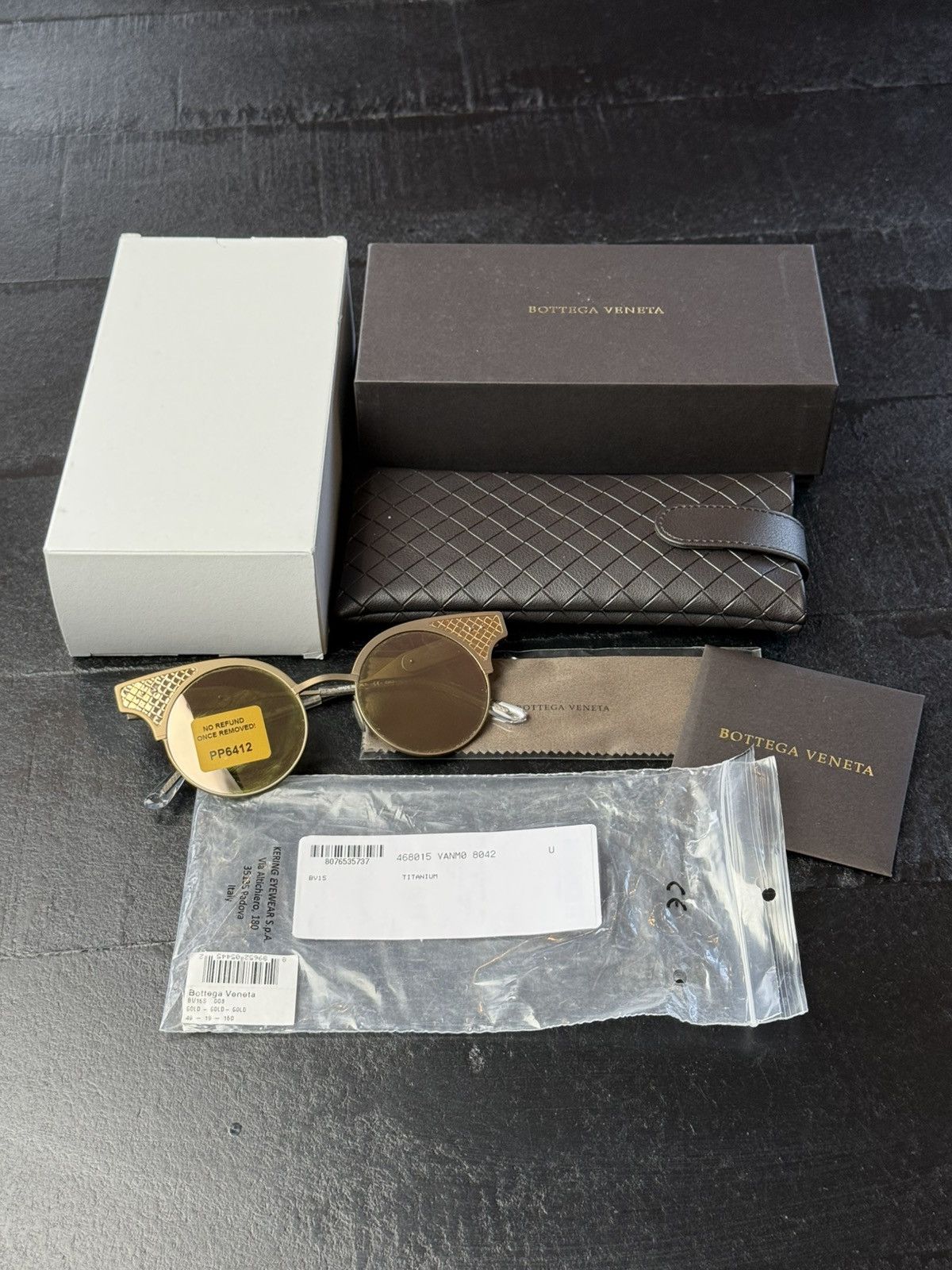 Bottega Veneta 25 / 30 LIMITED EDITION BV15 18K ROSE GOLD FILLED SUNGLASSES Size ONE SIZE - 1 Thumbnail