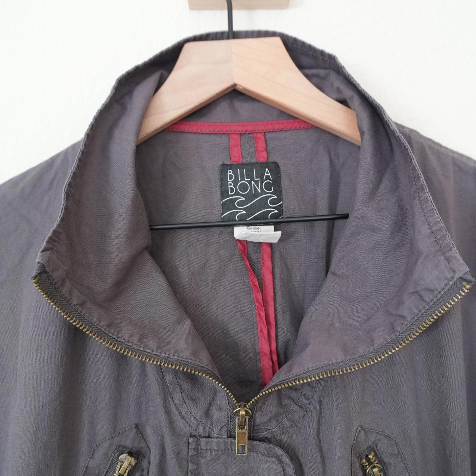 Billabong Billabong Jacket Women's L Grey VTG Zip Button Front Pocket Size L / US 10 / IT 46 - 3 Thumbnail