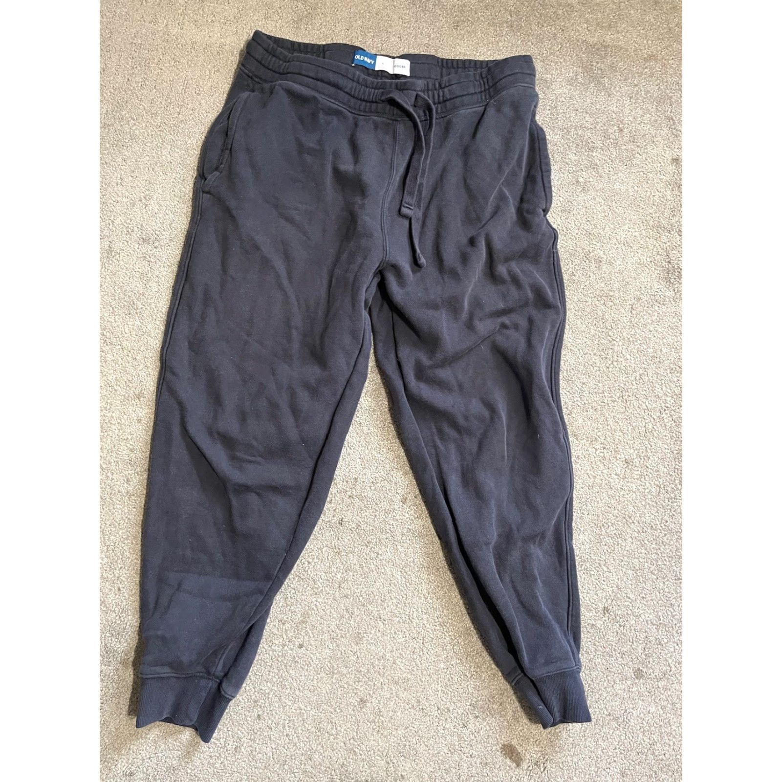 Old Navy Old Navy Mens Joggers Size L Navy Blue Drawstring Sweatpants Casual Athleisure Pants Mens L Navy Blue Jogger Sweatpants Size US 33 - 2 Thumbnail