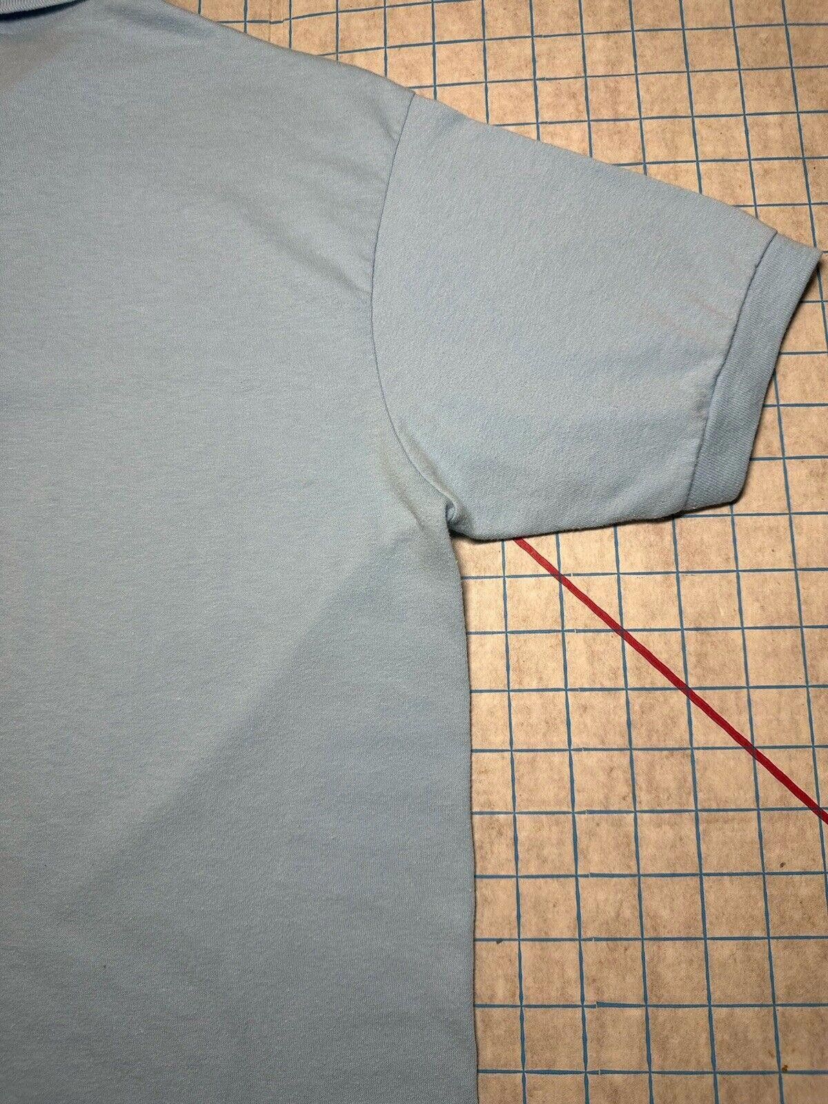 Anvil Vintage 90's Blank Polo Shirt Men's Large Blue USA Blank Size US L / EU 52-54 / 3 - 10 Thumbnail