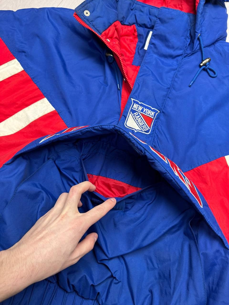 NHL Vintage 90s NHL Starter New York Rangers Half Zip Jacket Size US L / EU 52-54 / 3 - 4 Thumbnail
