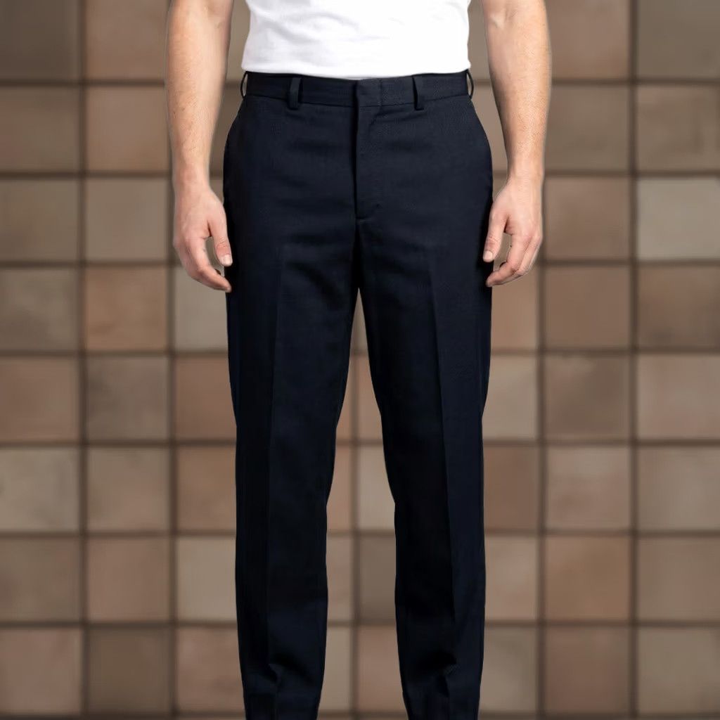 Vintage VINTAGE Flying Cross Justice Uniform Pants Wool Blend LAPD Navy Police Duty Blue 36 34x22 Mens Size US 36 / EU 52 - 1 Thumbnail