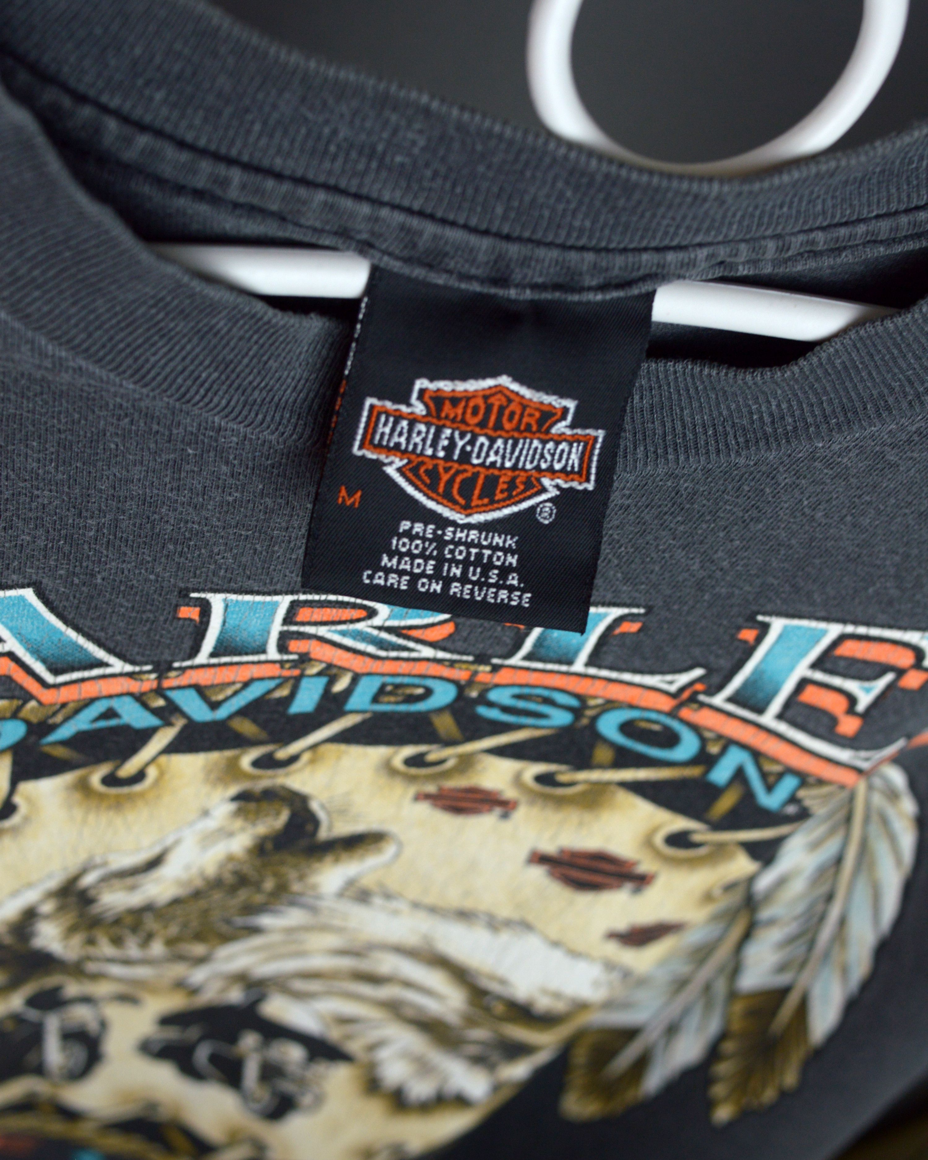 Harley Davidson × Vintage Vintage Harley Davidson Free Spirit Kona hawaii 90s t shirt Size US M / EU 48-50 / 2 - 5 Thumbnail