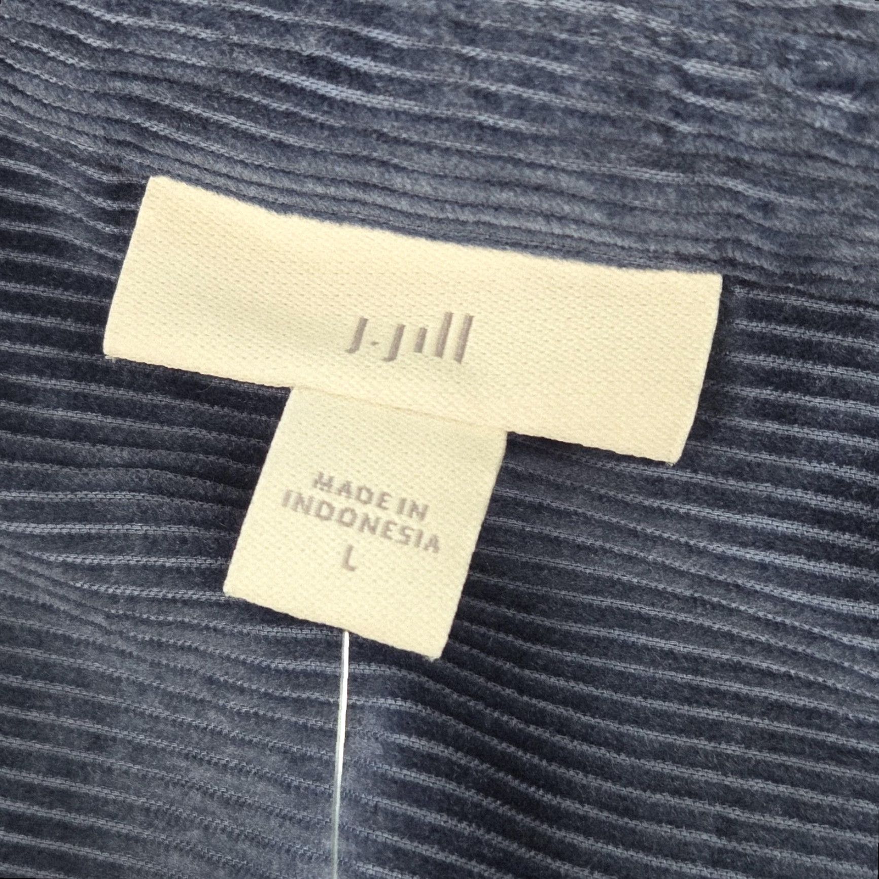 J. Jill J. Jill Blouse Womens L Blue Tunic Collared Long Sleeve Corduroy Pullover Size L / US 10 / IT 46 - 4 Thumbnail