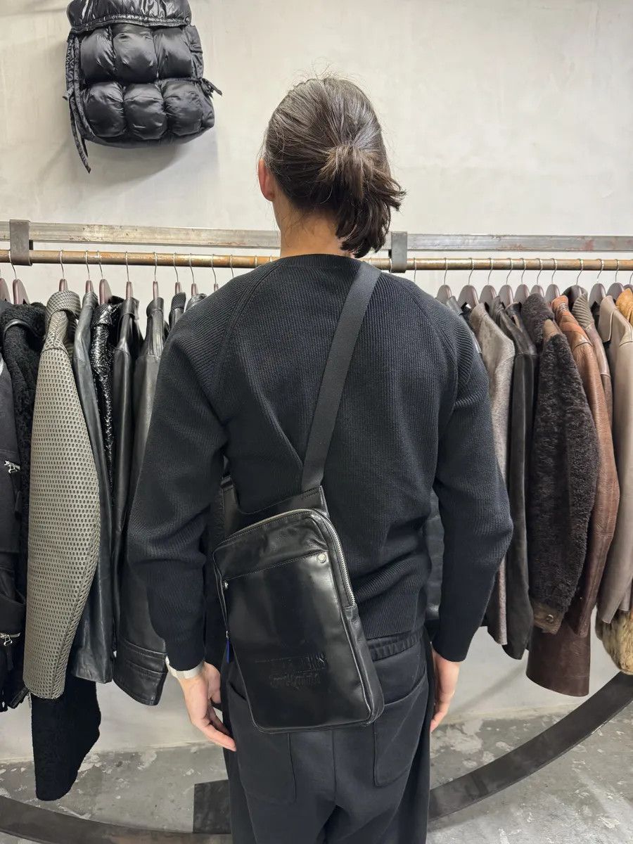 Dirk Bikkembergs 2000s Dirk Bikkembergs Black Leather Shoulder Bag Size ONE SIZE - 3 Thumbnail