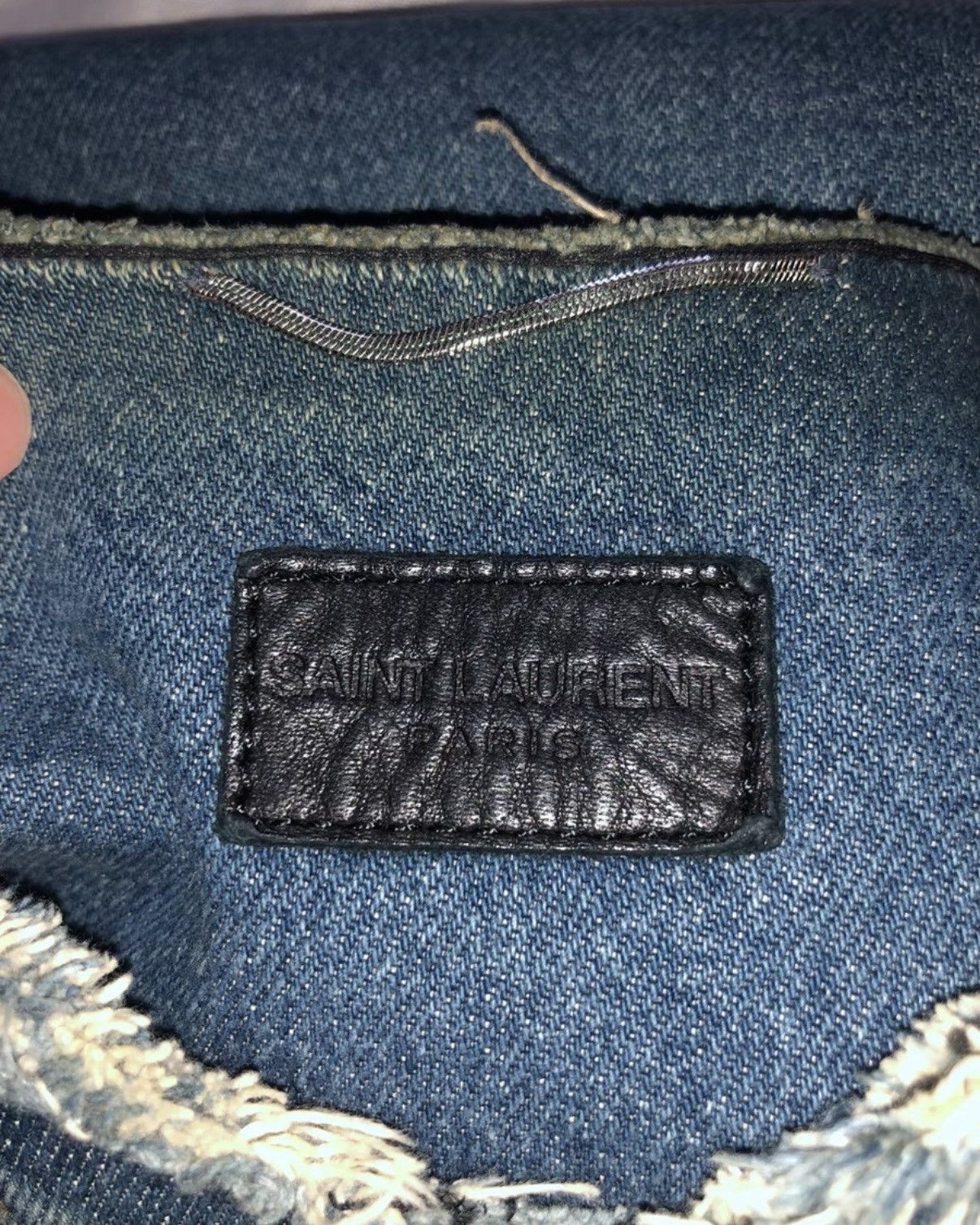 Saint Laurent Paris Saint Laurent 15SS Distressed Frayed Denim Vest / Jacket Size US S / EU 44-46 / 1 - 4 Thumbnail