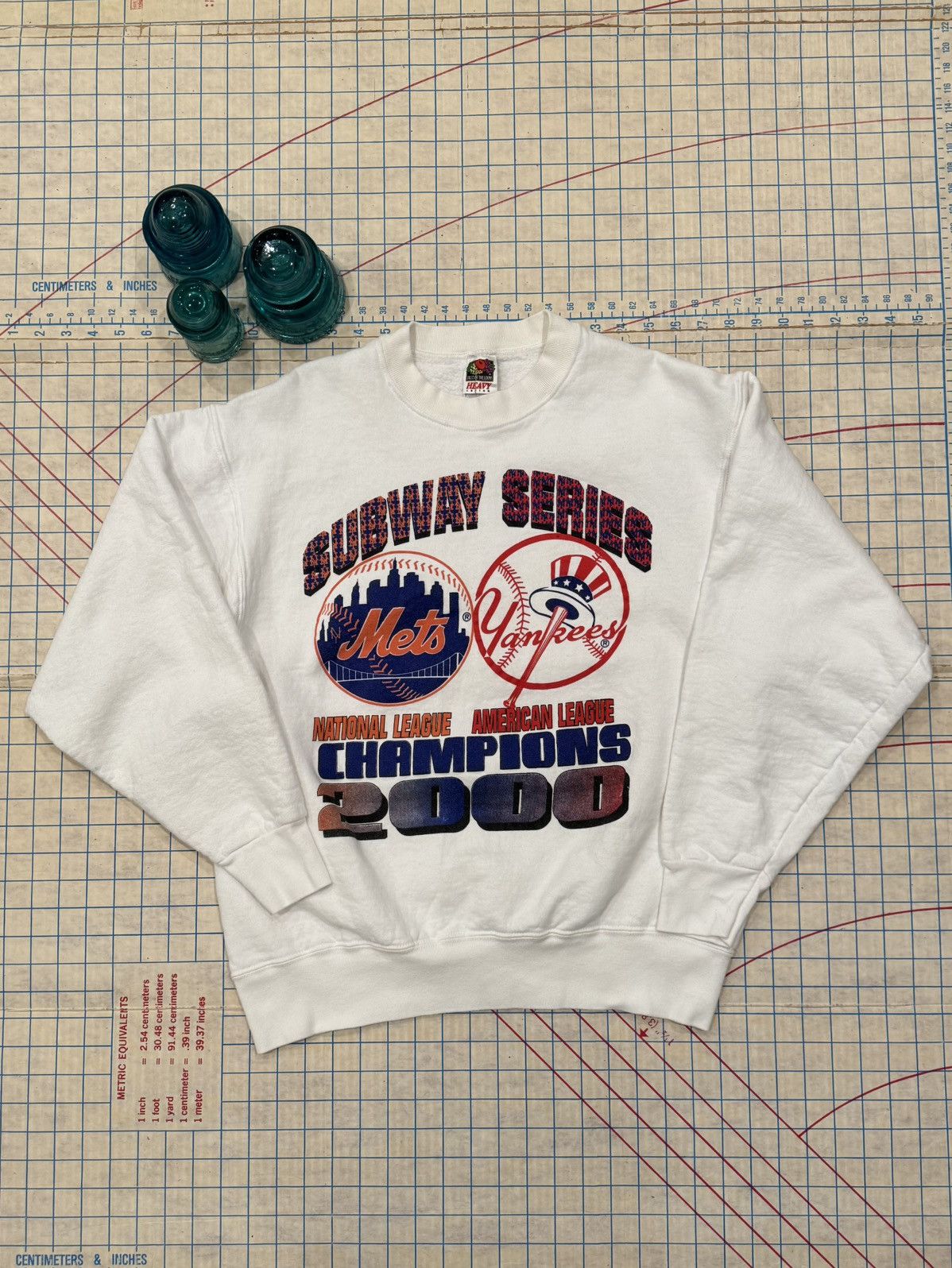 New York Yankees Vintage Subway Series Mets vs Yankees 2000 World Series Crew Size US L / EU 52-54 / 3 - 4 Thumbnail