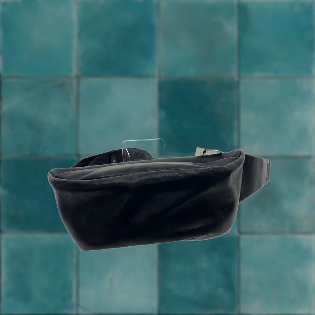 Vintage PATRICK STEPHAN Waist Bag Leather Black Size ONE SIZE - 1 Thumbnail