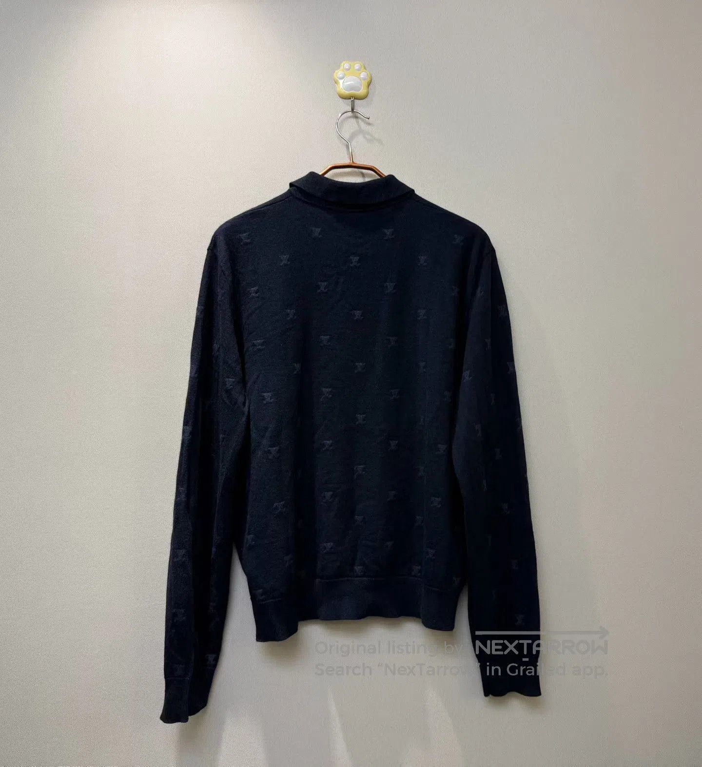 Louis Vuitton Louis Vuitton Blue Full Logo Polo Wool Sweater| Size US XXL / EU 58 / 5 - 4 Thumbnail