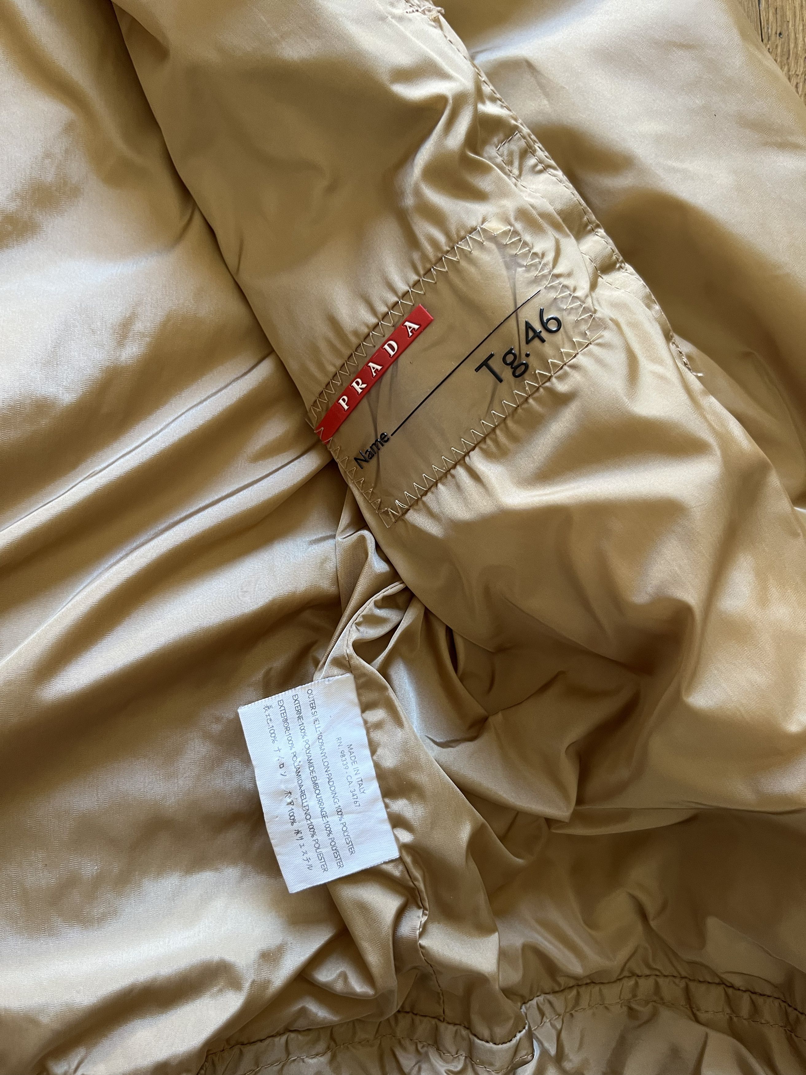 Prada Prada SGV292 beige padded nylon jacket Size US S / EU 44-46 / 1 - 6 Thumbnail