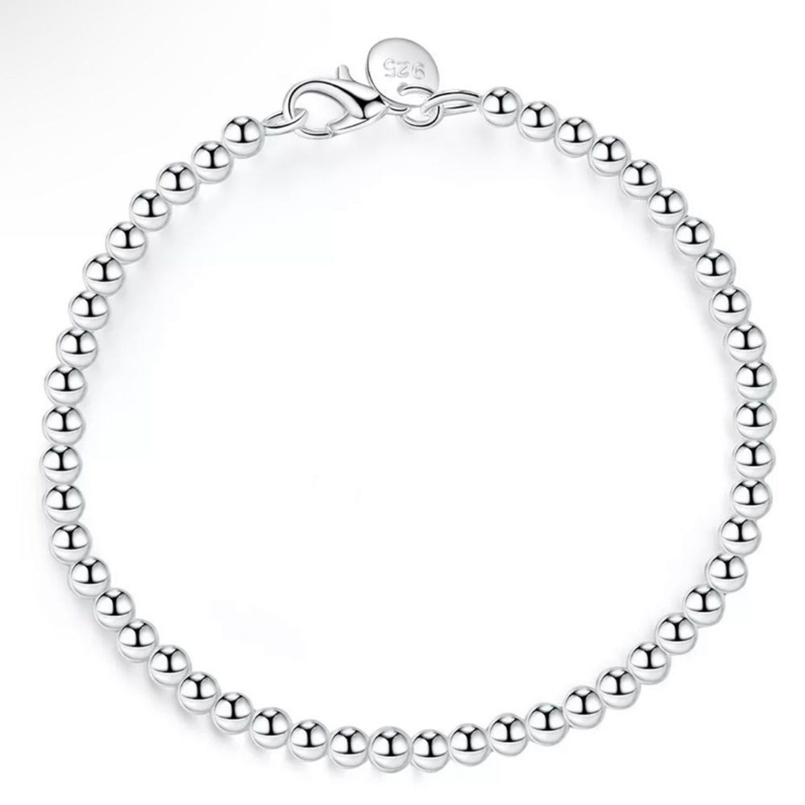 Other Sterling Silver Beaded Minimalist Bracelet 8” Size ONE SIZE - 3 Thumbnail