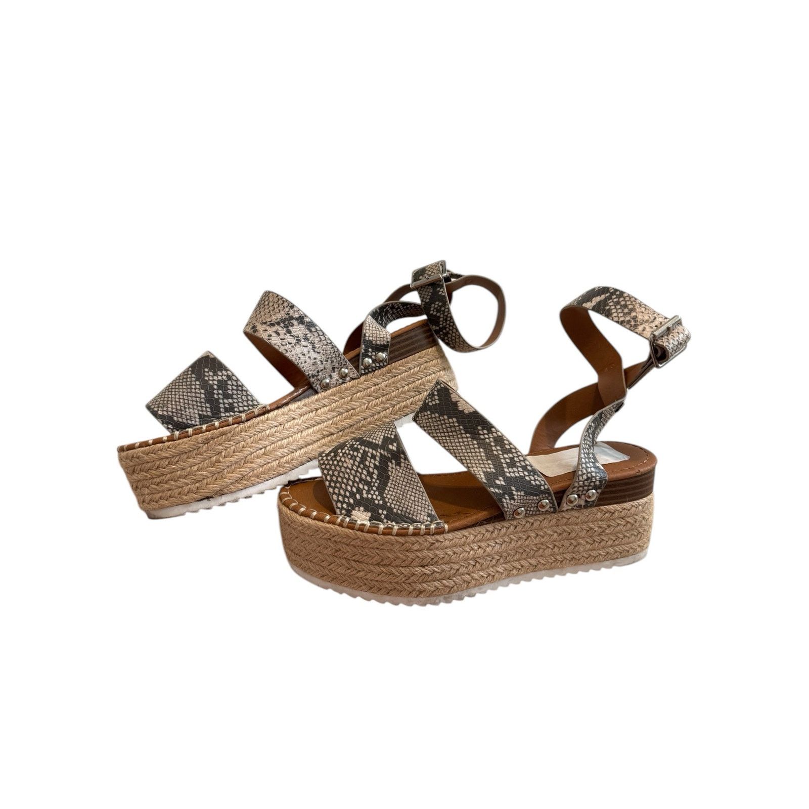 The Unbranded Brand Womens 7 Espadrille Platform Sandal SnakeSkin Ankle Strap Size US 7 / IT 37 - 4 Thumbnail