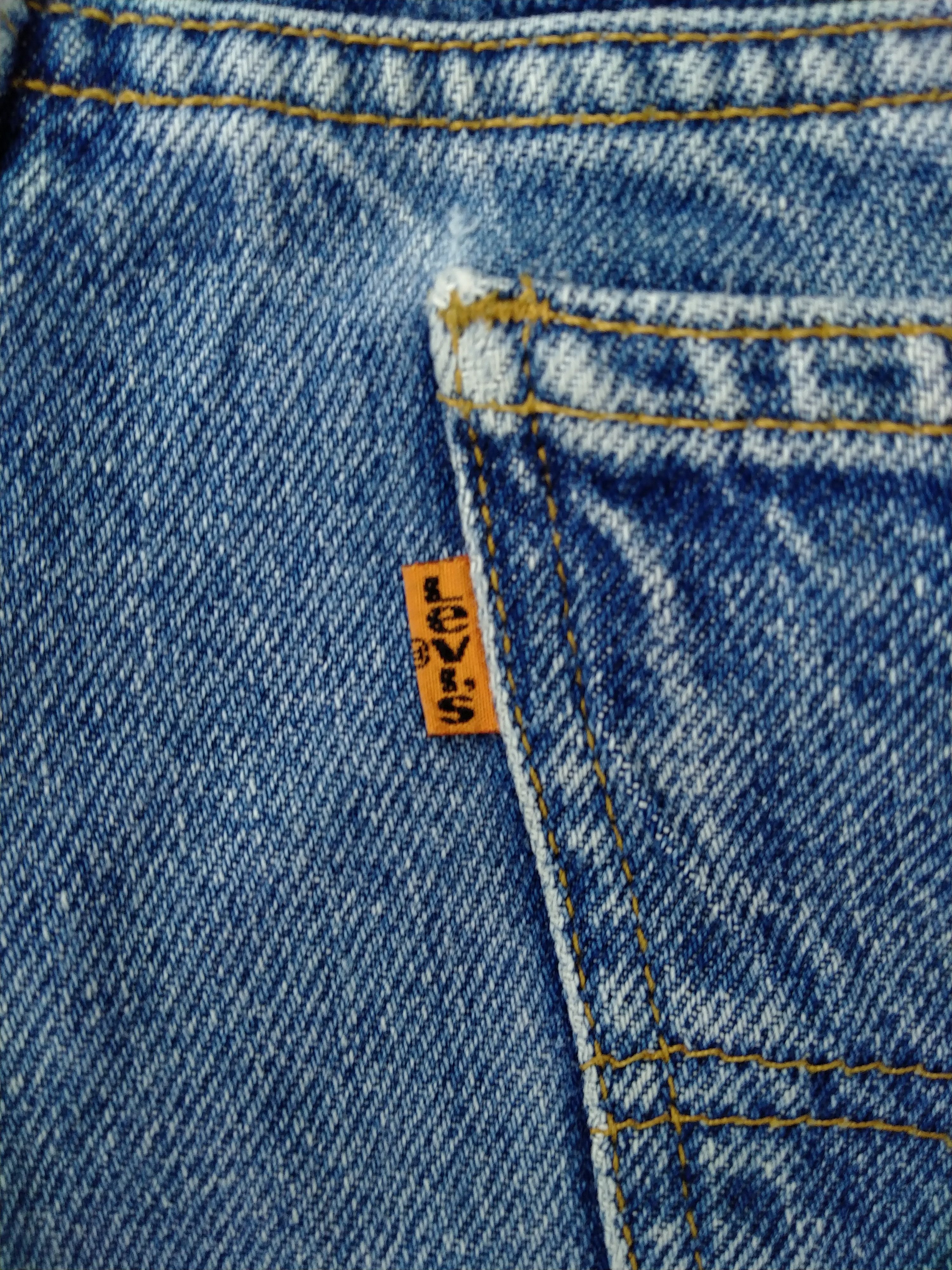 Levi's Blue Wash Vintage Levi's 505 Orange Tab Denim 35x30.5 JN433 Size US 35 - 11 Thumbnail